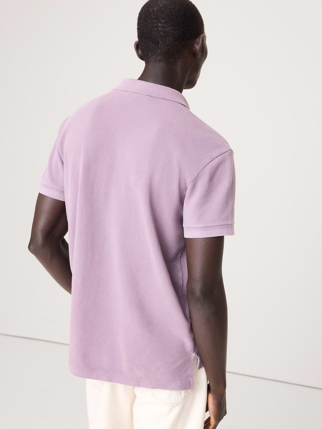 Sueded Cotton Pique Polo - Arctic Dusk Purple