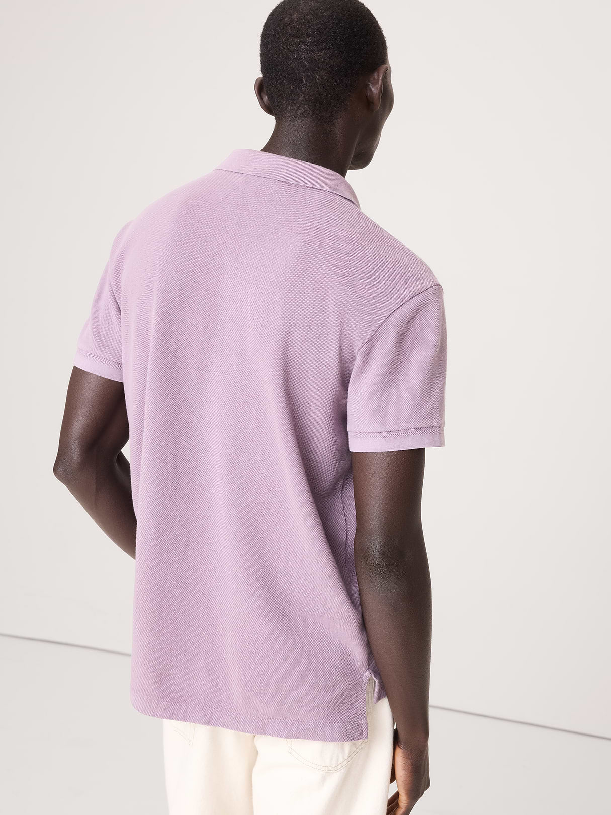 Sueded Cotton Pique Polo - Arctic Dusk Purple