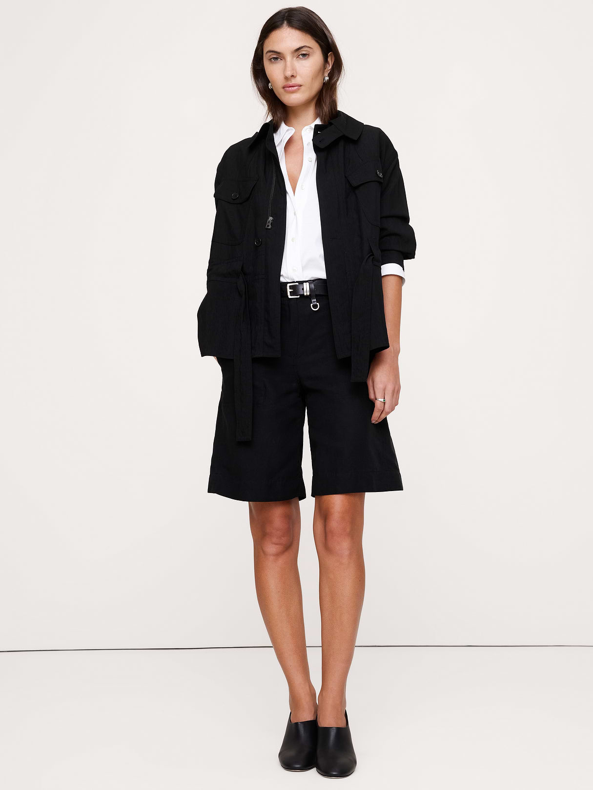 Silky Cotton Long-Sleeve Button-Down Shirt - White