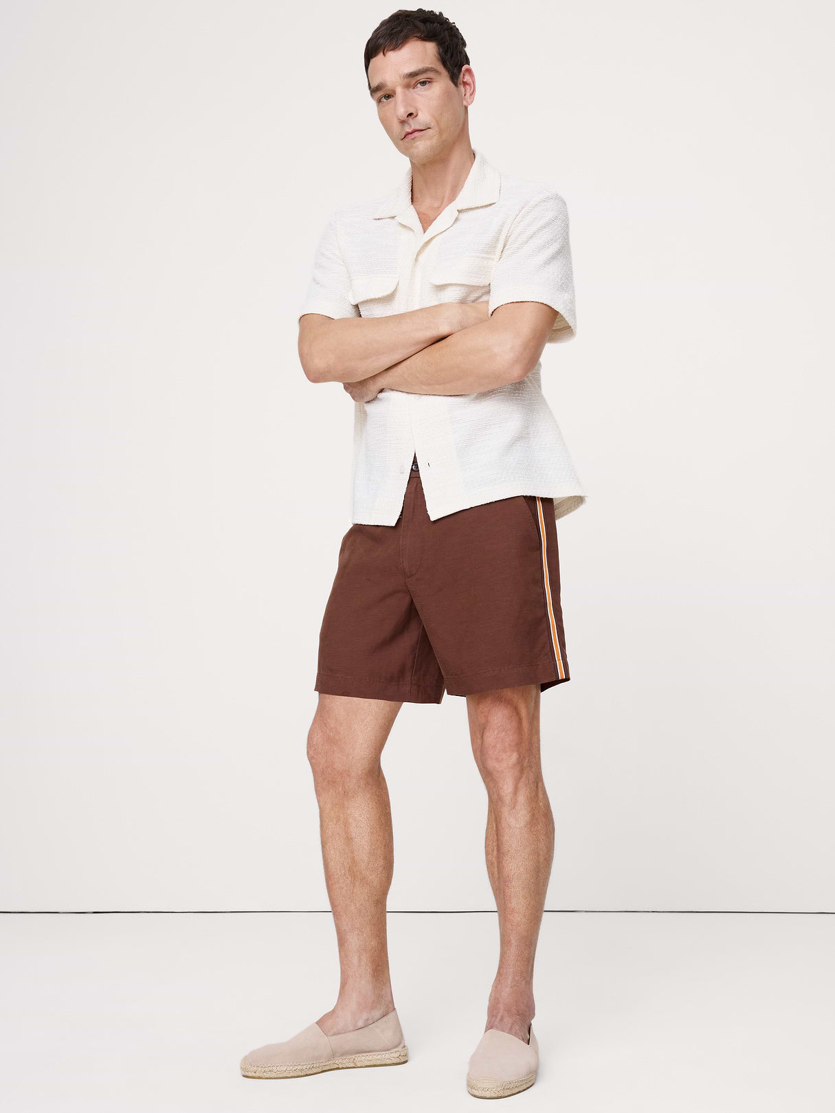 7" Tencel™-Linen Short - Mahogany Brown