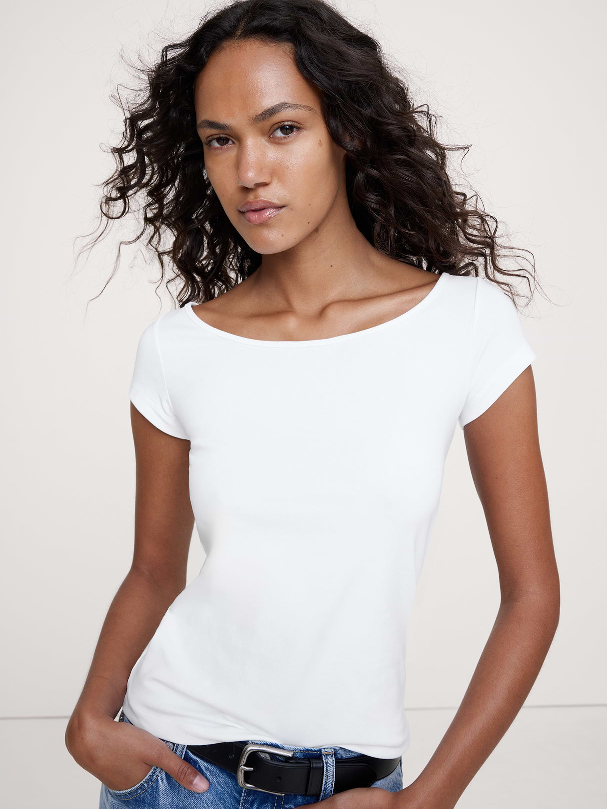 Refined Scoop-Neck T-Shirt - White