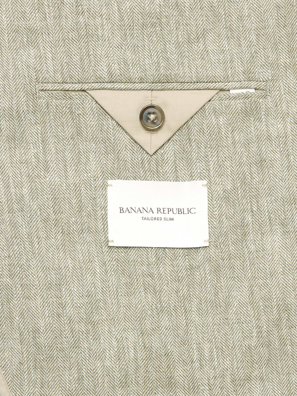 Tailored Slim-Fit Green Linen-Cotton Suit Jacket - Cabana Green