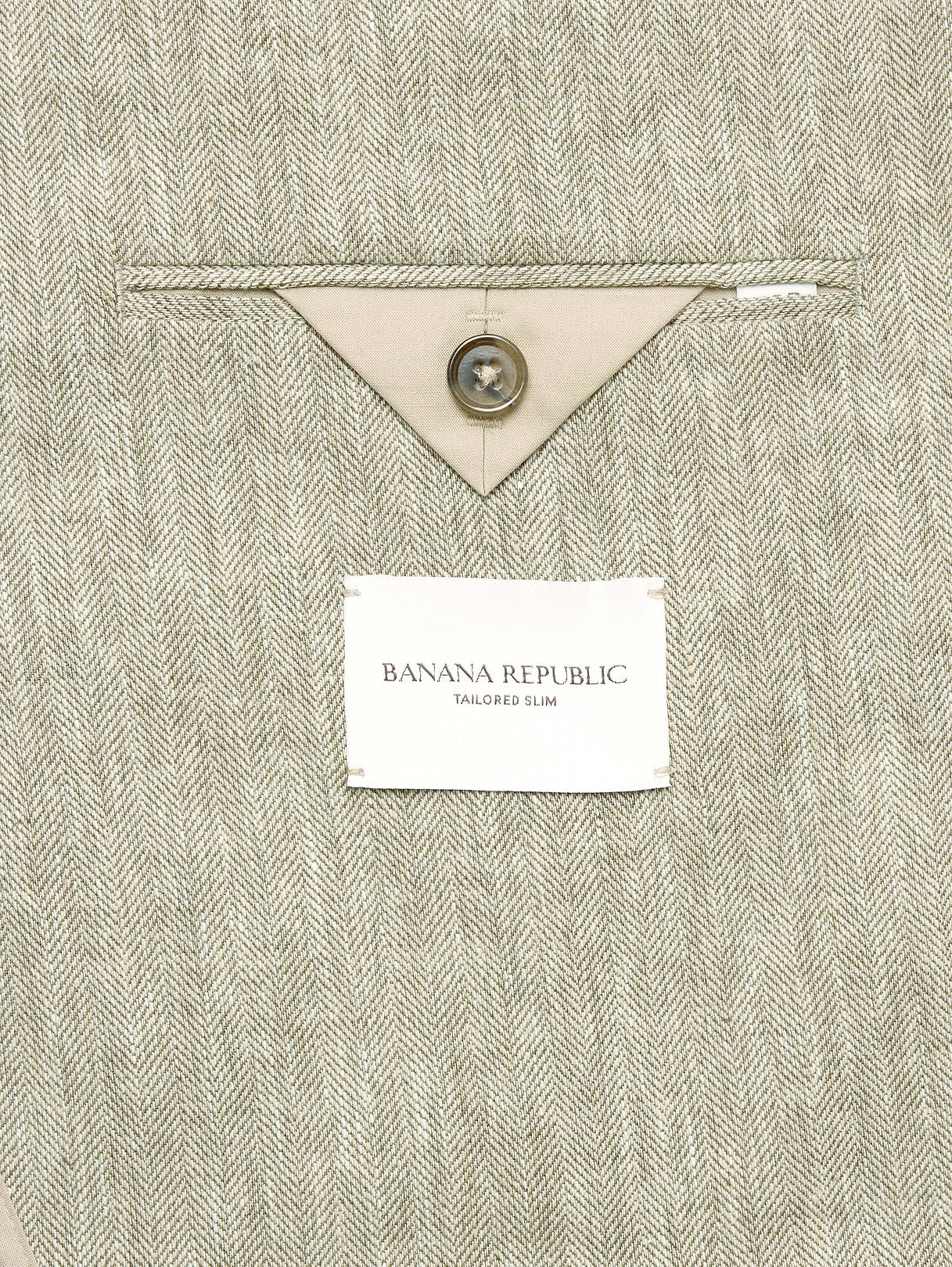 Tailored Slim-Fit Green Linen-Cotton Suit Jacket - Cabana Green