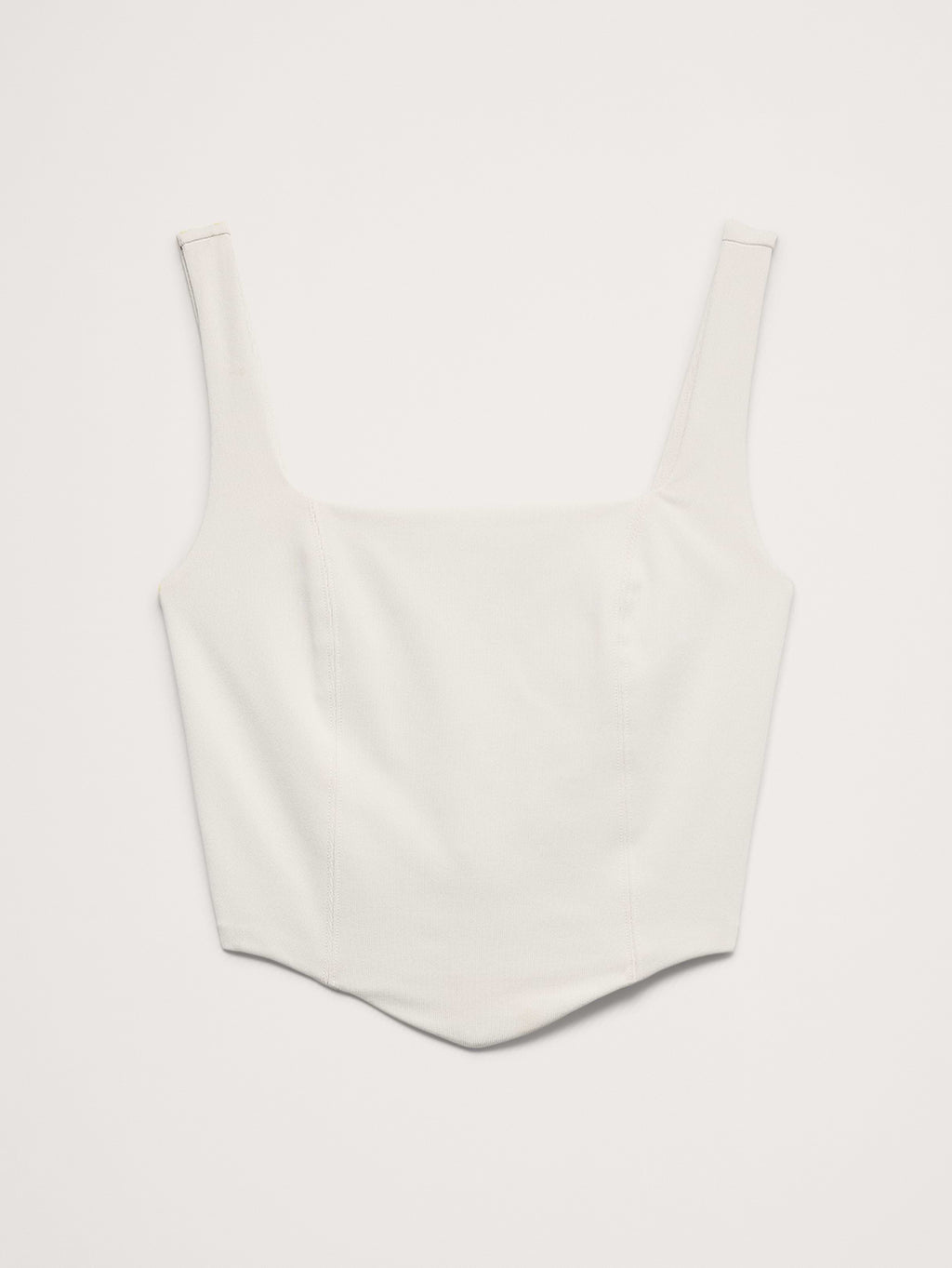 Sculpted-Stretch Corset Tank - Cream White