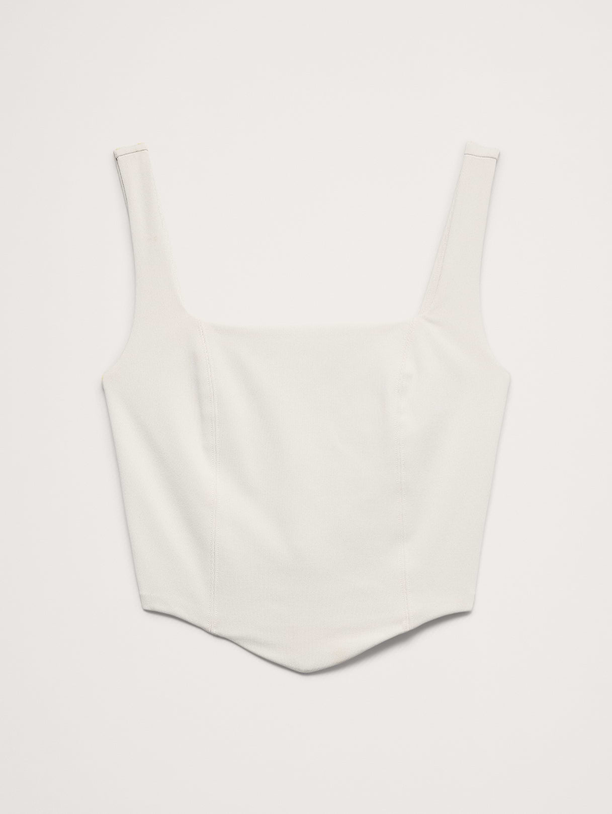 Sculpted-Stretch Corset Tank - Cream White