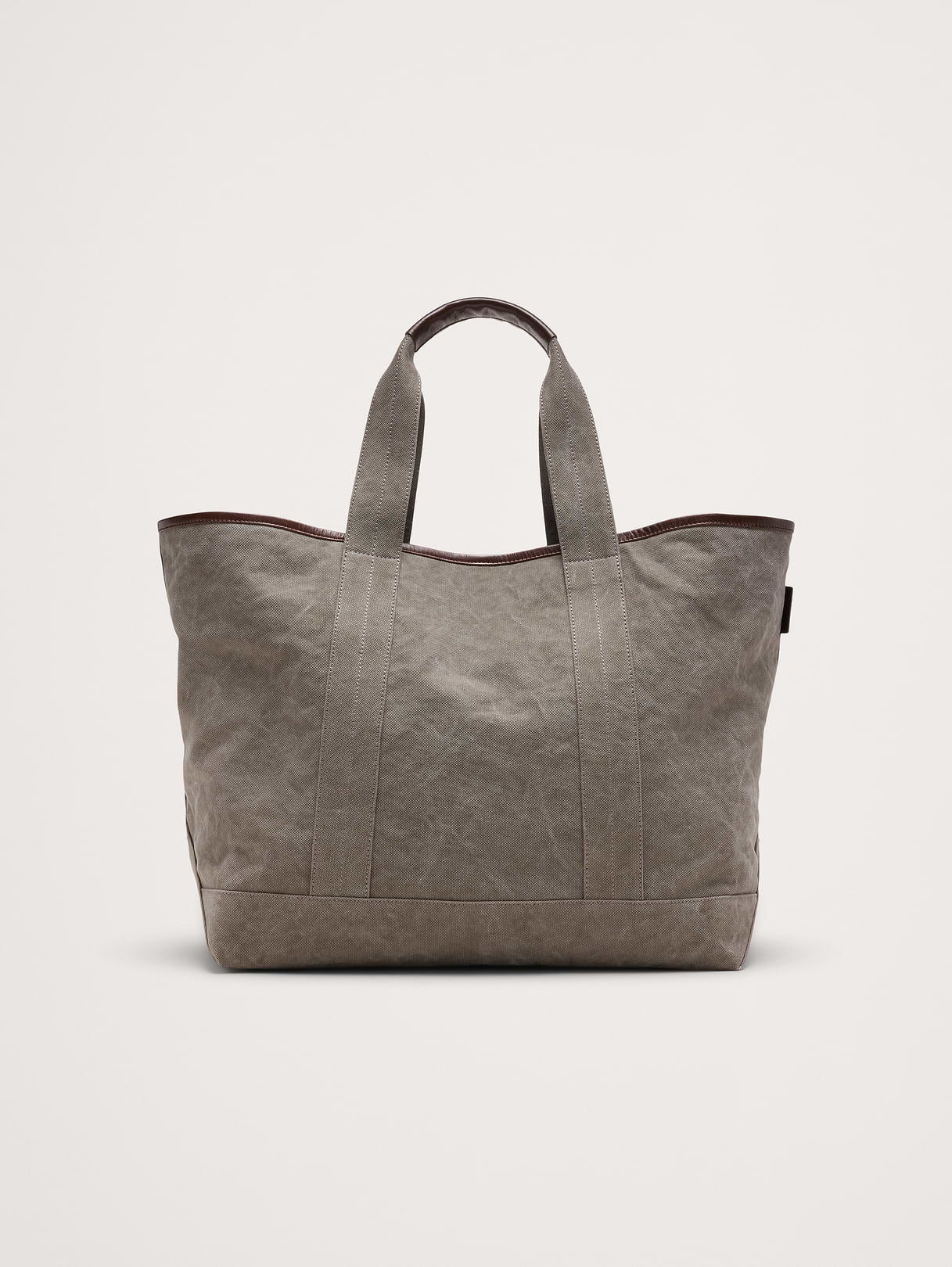 Canvas & Suede Weekend Tote - Mushroom Taupe