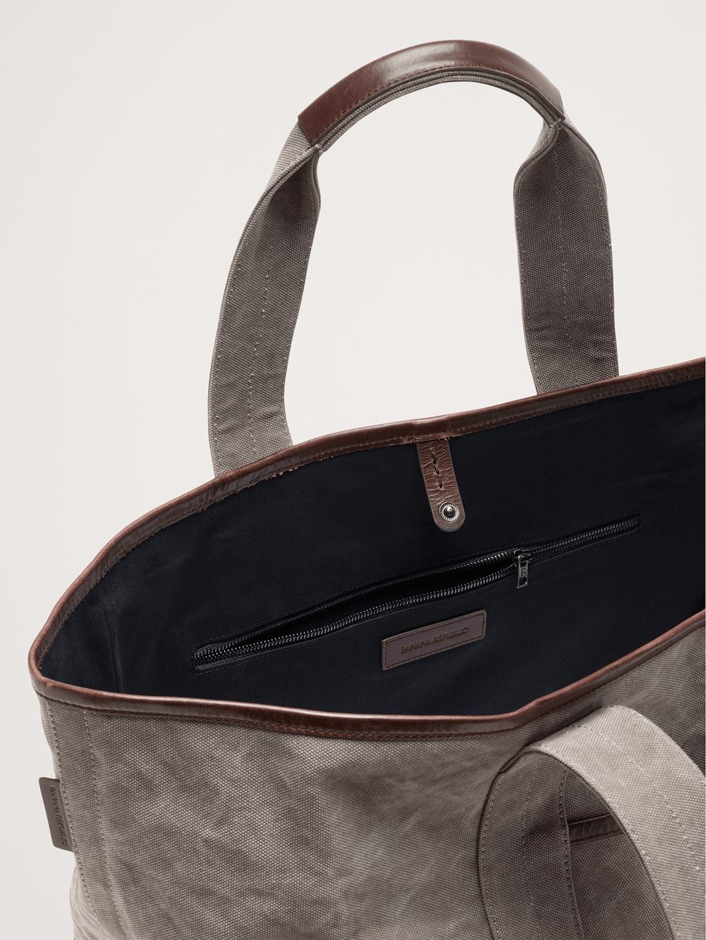 Canvas & Suede Weekend Tote - Mushroom Taupe