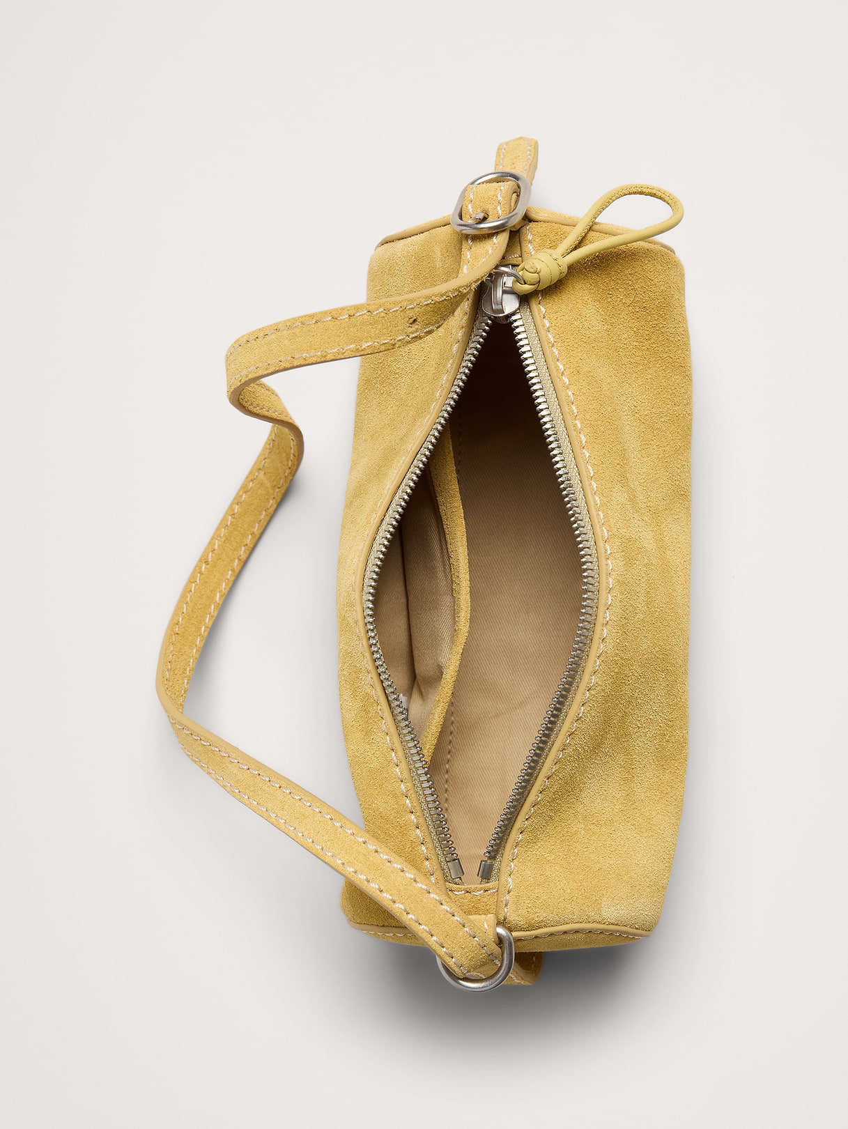 Leather Barrel Bag - Butter Yellow