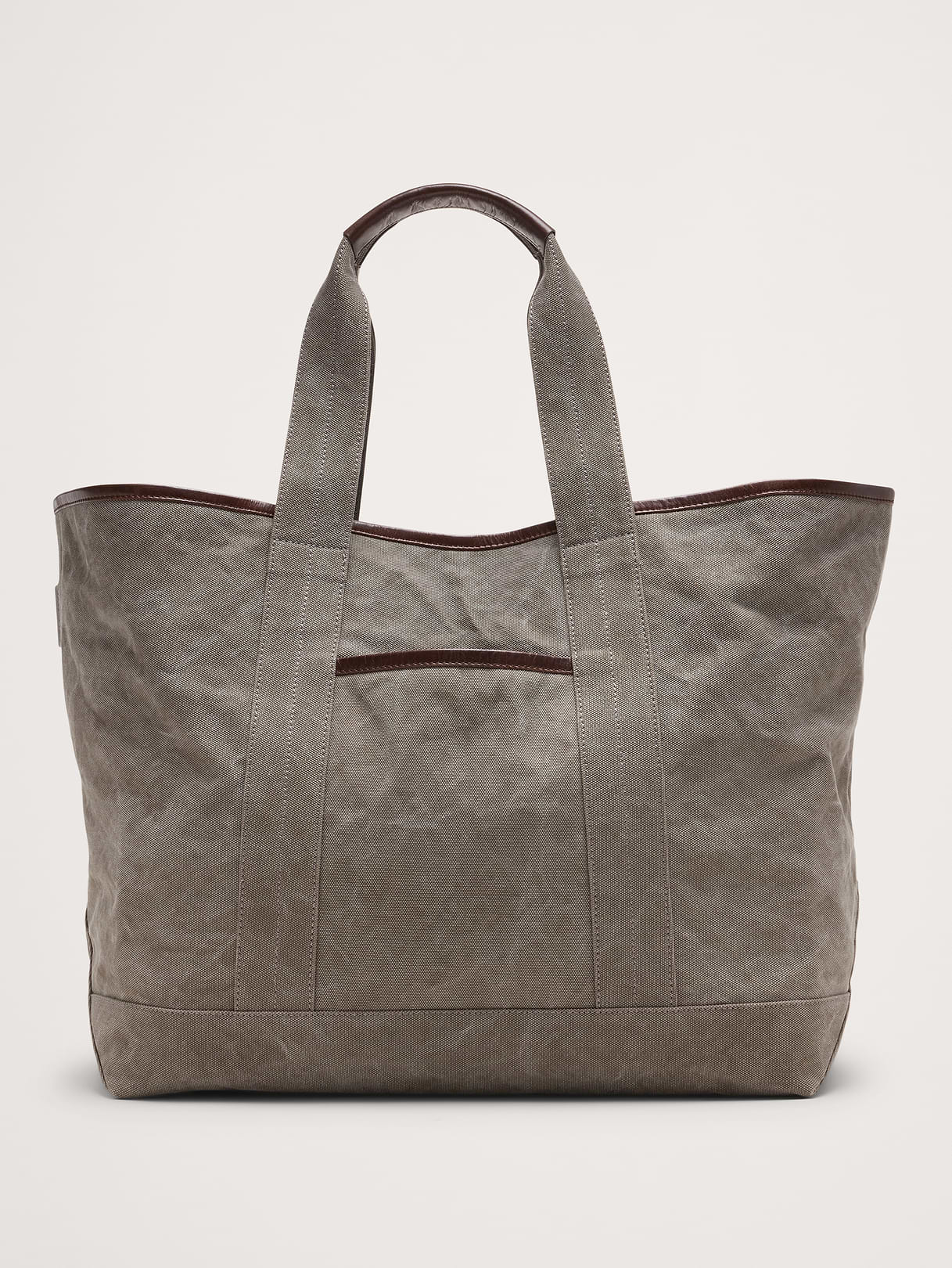 Canvas & Suede Weekend Tote - Mushroom Taupe
