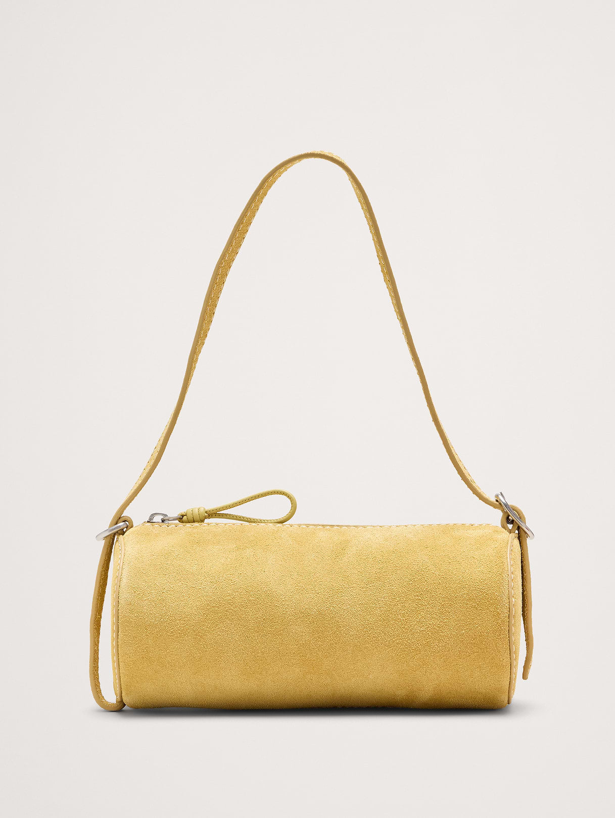 Leather Barrel Bag - Butter Yellow