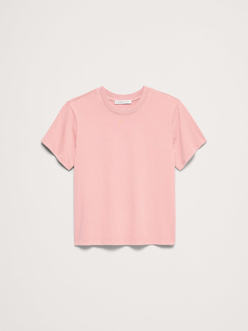 Vintage Cotton Crew-Neck T-Shirt - Rosette Blush Pink