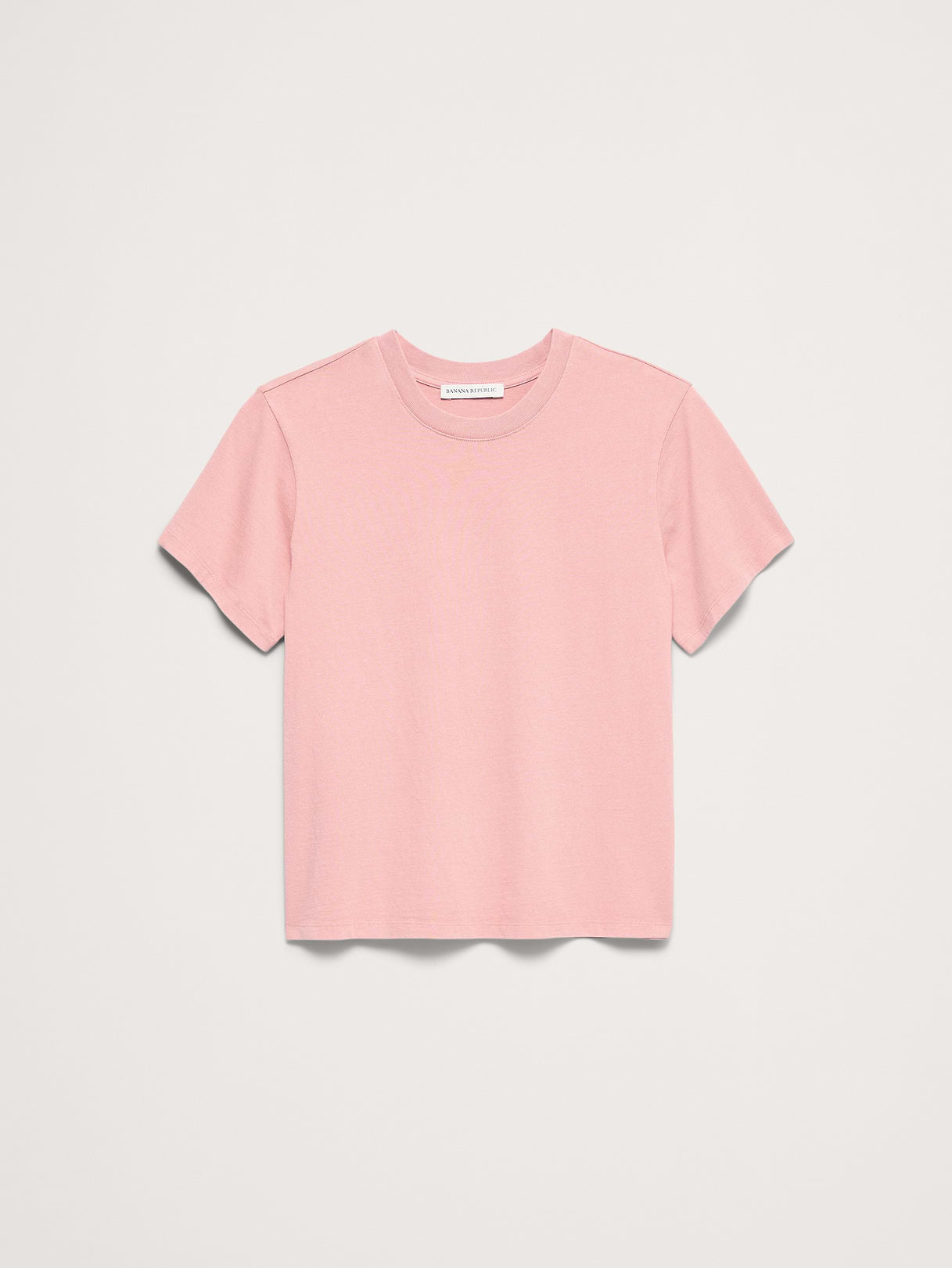 Vintage Cotton Crew-Neck T-Shirt - Rosette Blush Pink