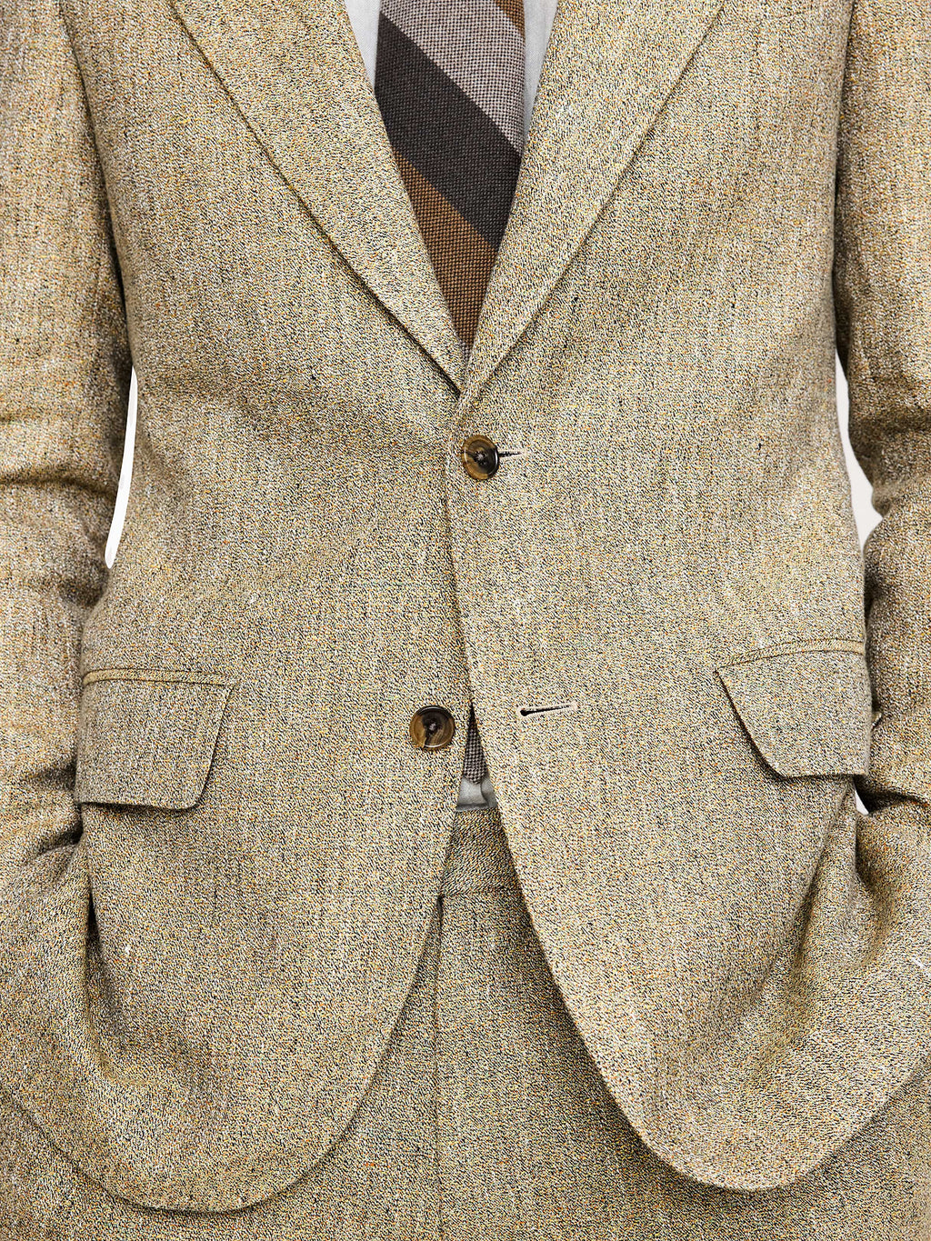 Relaxed Italian Linen Suit Jacket - Multi