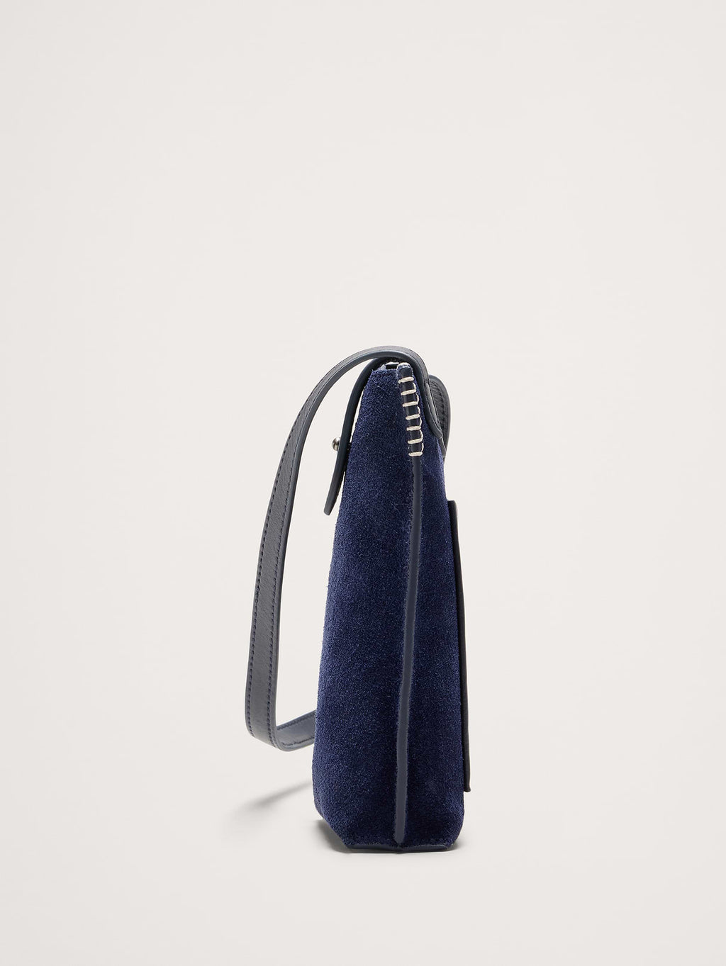 Crossbody Pouch - Navy Blue Suede