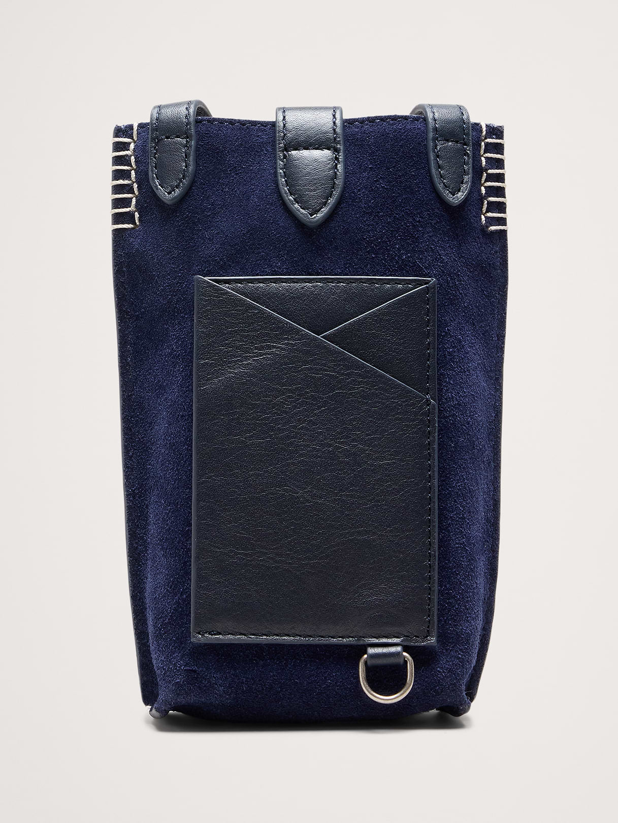 Crossbody Pouch - Navy Blue Suede