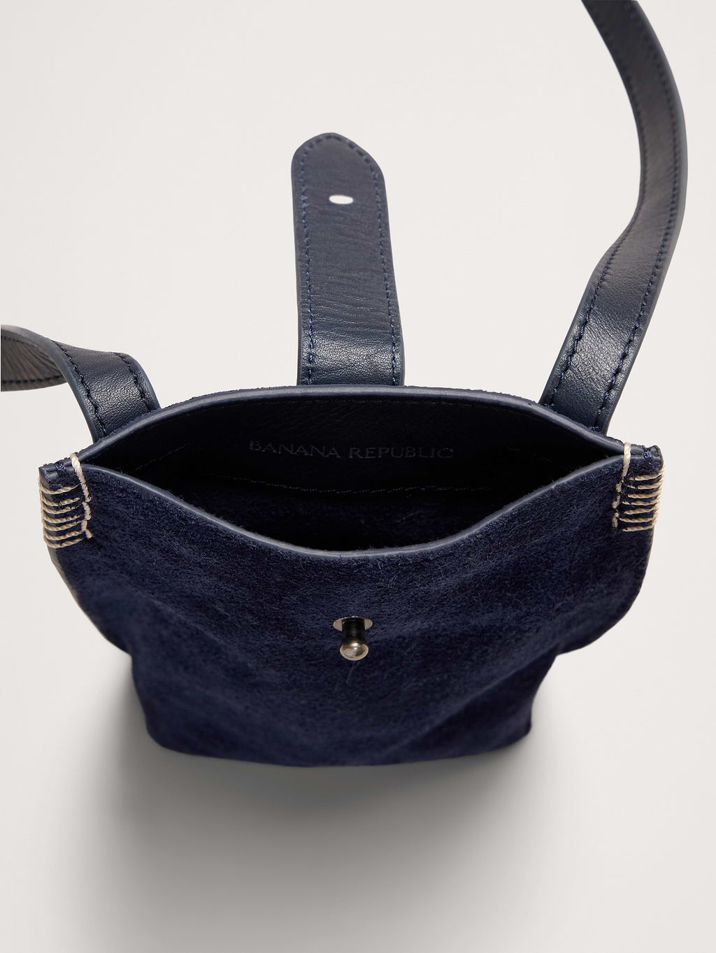 Crossbody Pouch - Navy Blue Suede