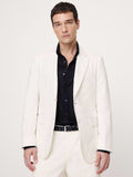 Tailored Slim-Fit Italian Cotton-Linen Suit Jacket - Ivory