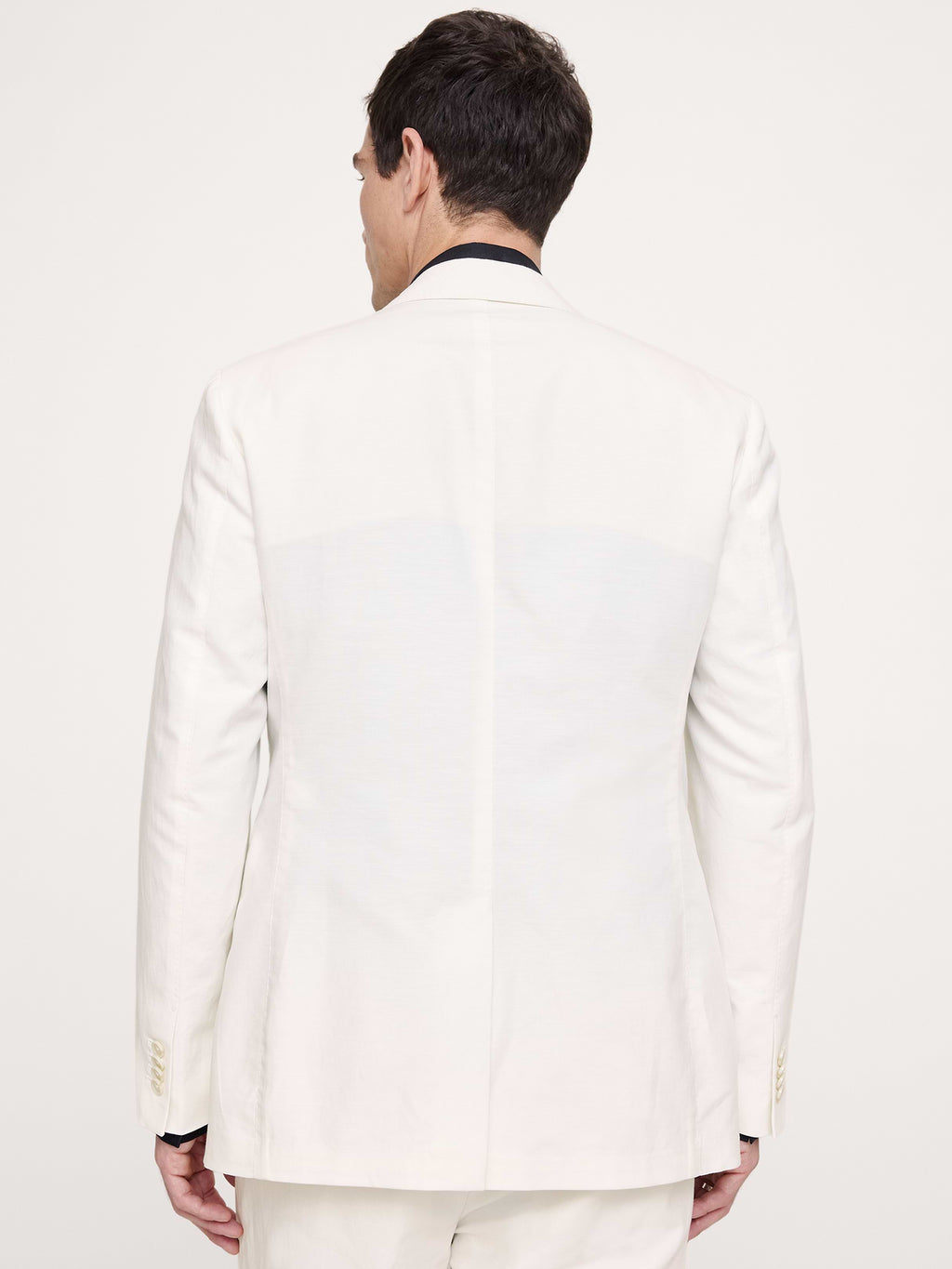 Tailored Slim-Fit Italian Cotton-Linen Suit Jacket - Ivory