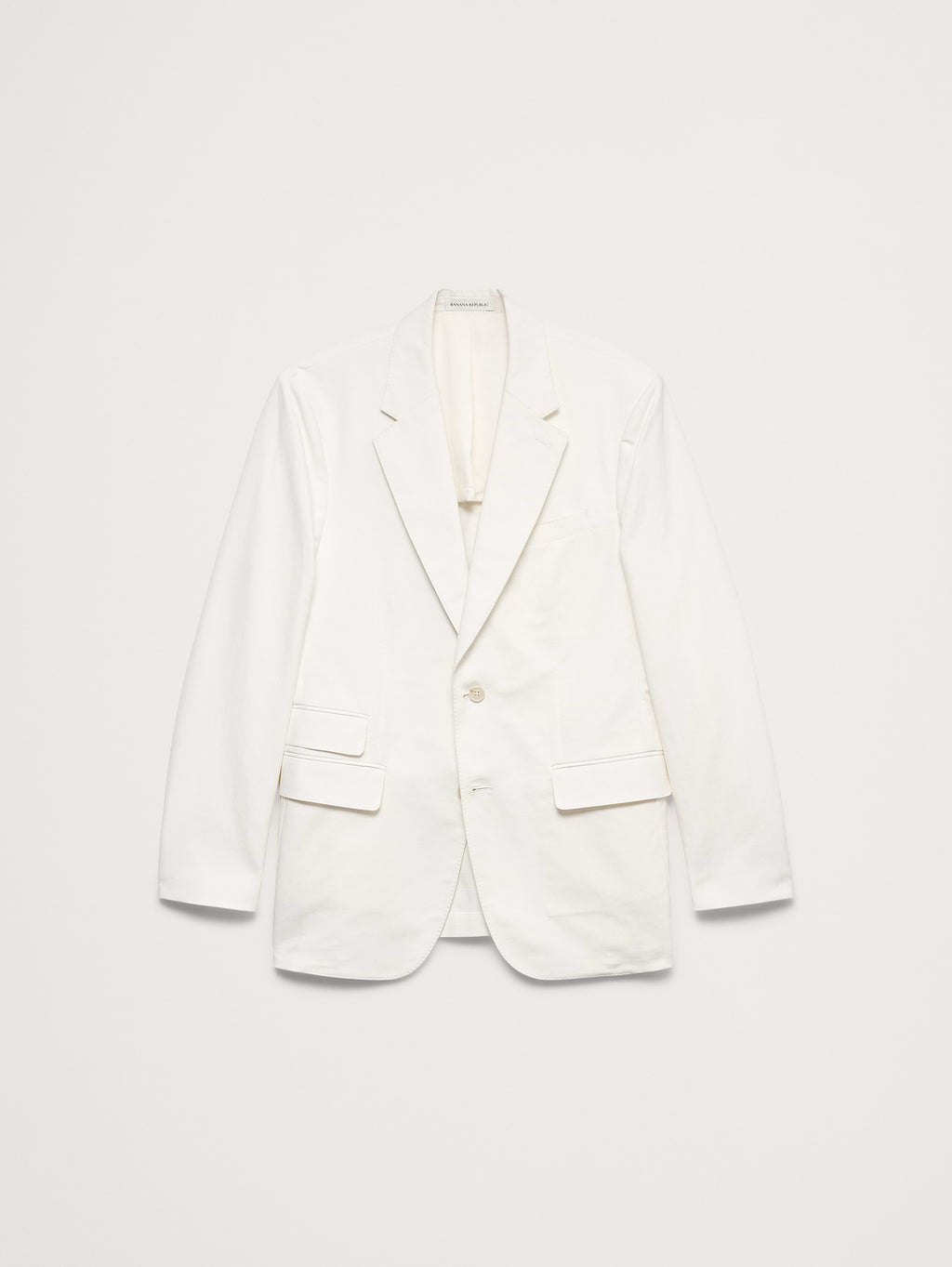 Tailored Slim-Fit Italian Cotton-Linen Suit Jacket - Ivory