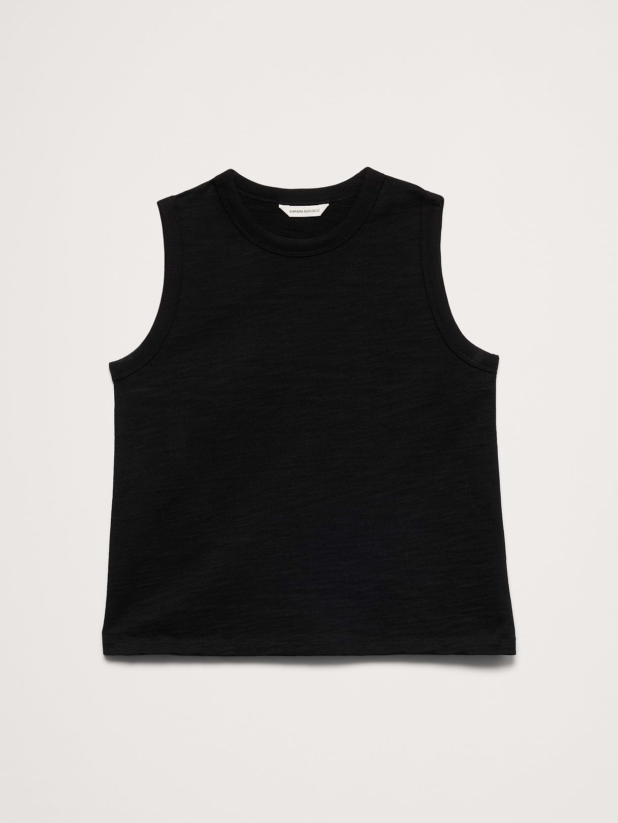 Heavyweight Slub Cotton Tank - Black