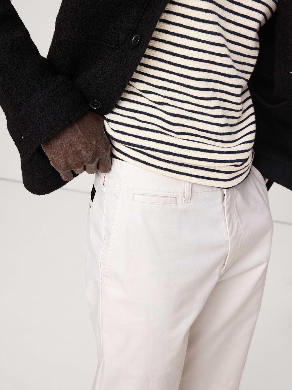 Straight Lived-In Chino - Cream White