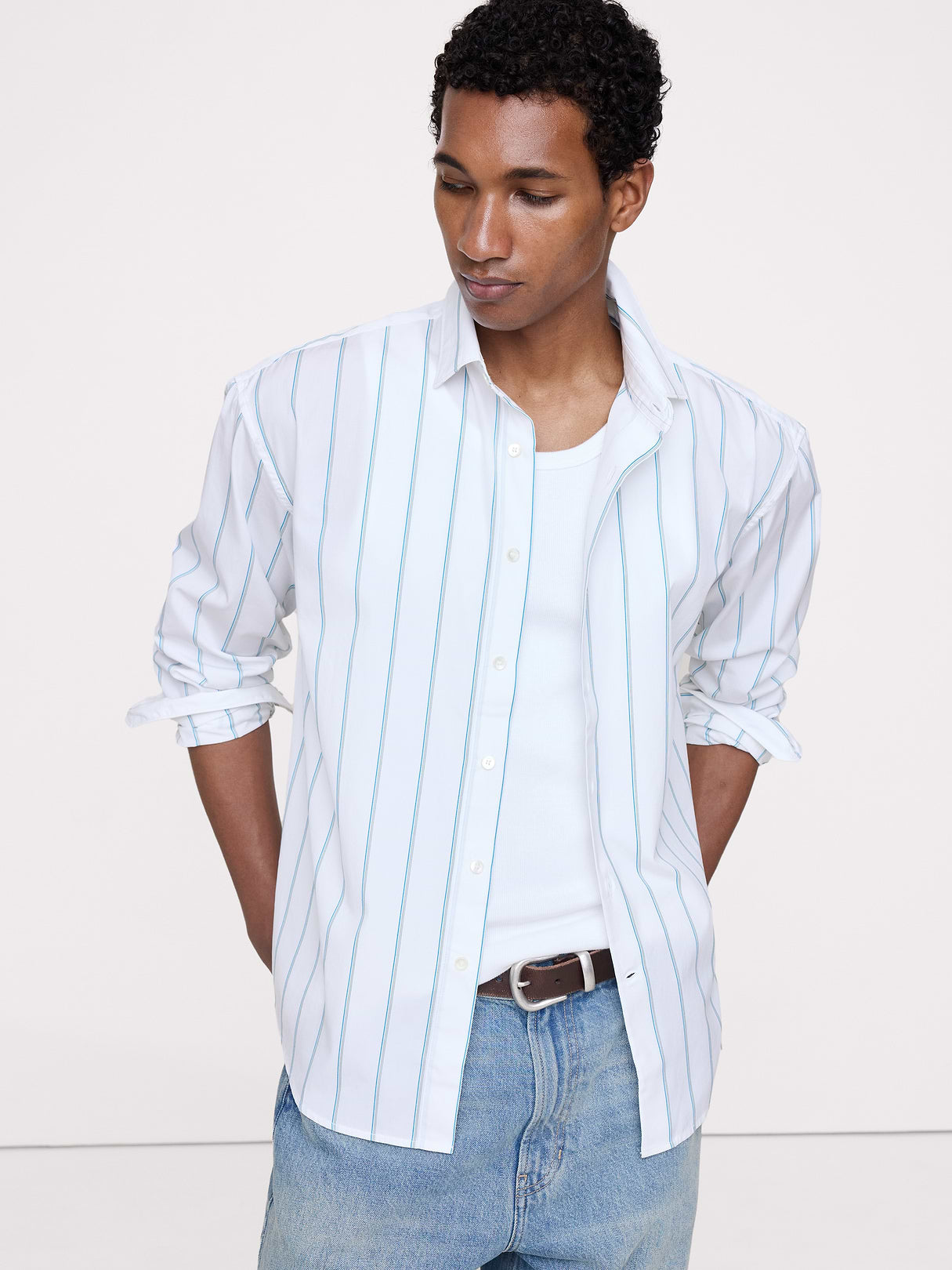 The City Shirt - White Stripe
