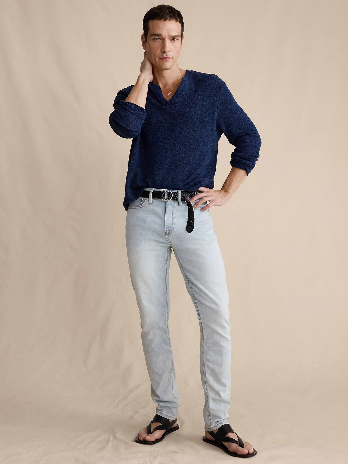 Straight Luxe Traveler Jean - Bleach Blue