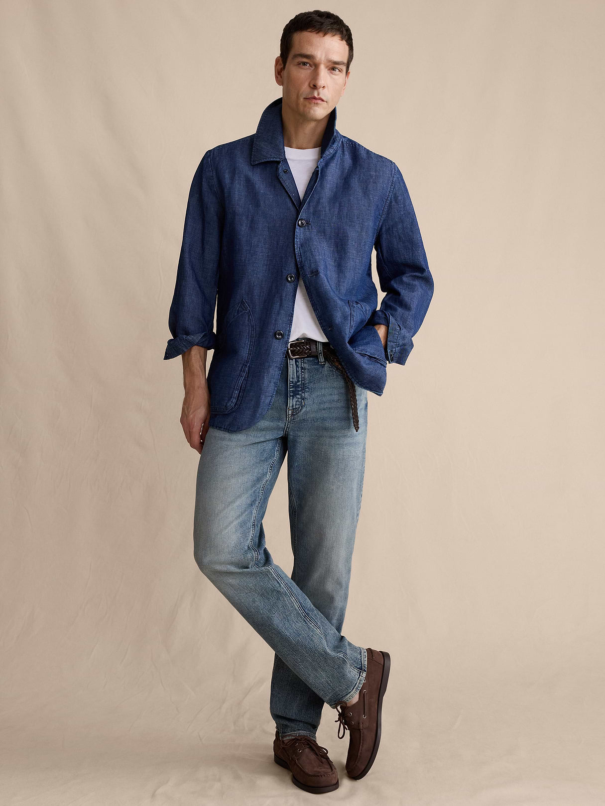 Straight Luxe Traveler Jean - Tinted Blue