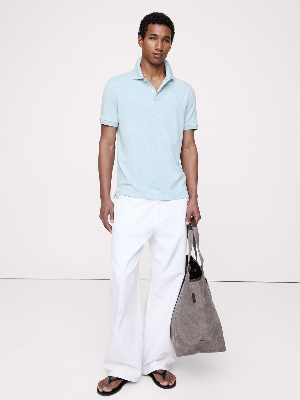 Luxury-Touch Polo - Fresh Air Blue