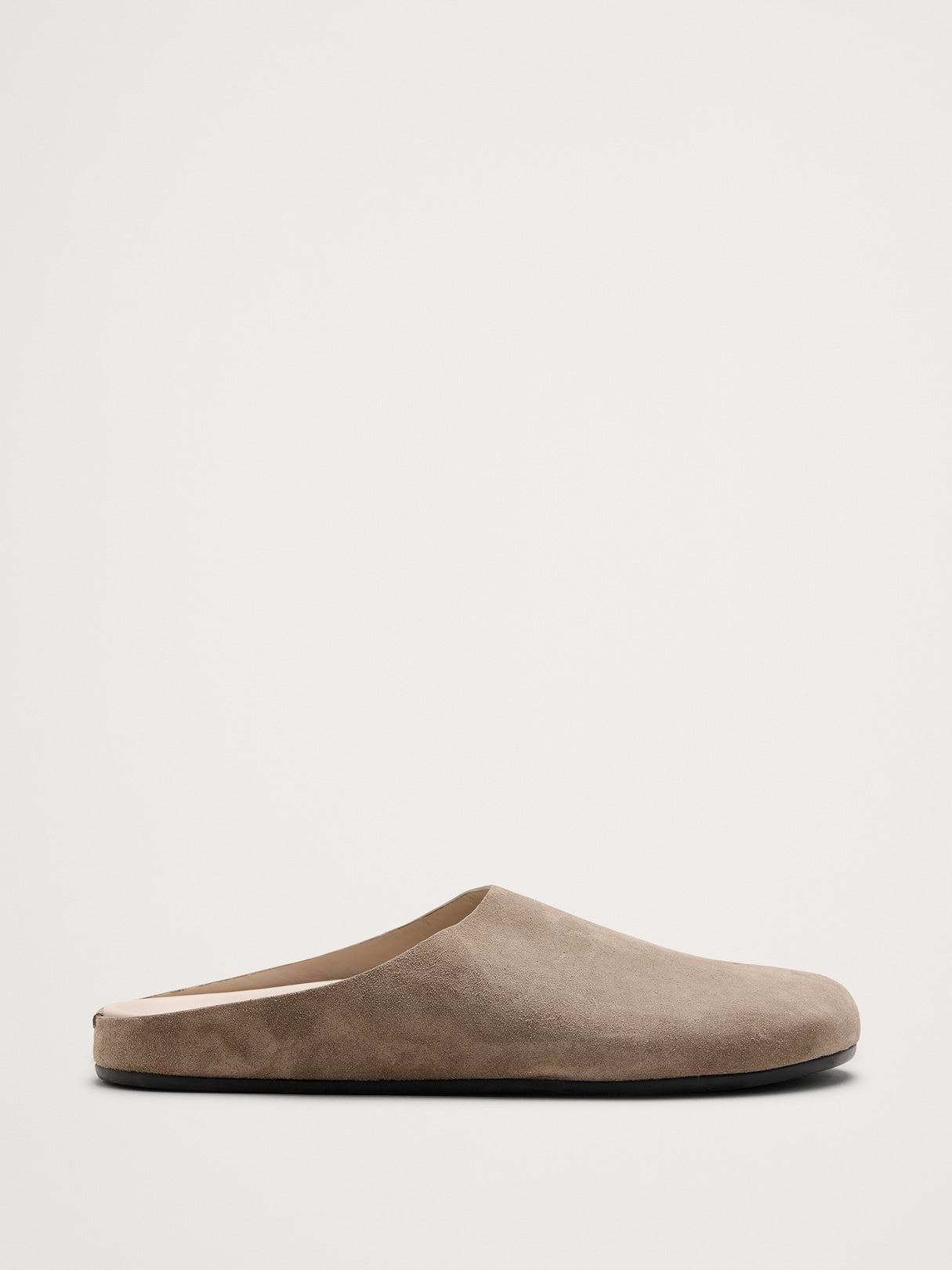 Leather Clog - Sanded Khaki Beige