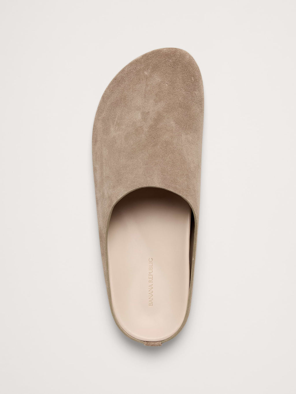 Leather Clog - Sanded Khaki Beige