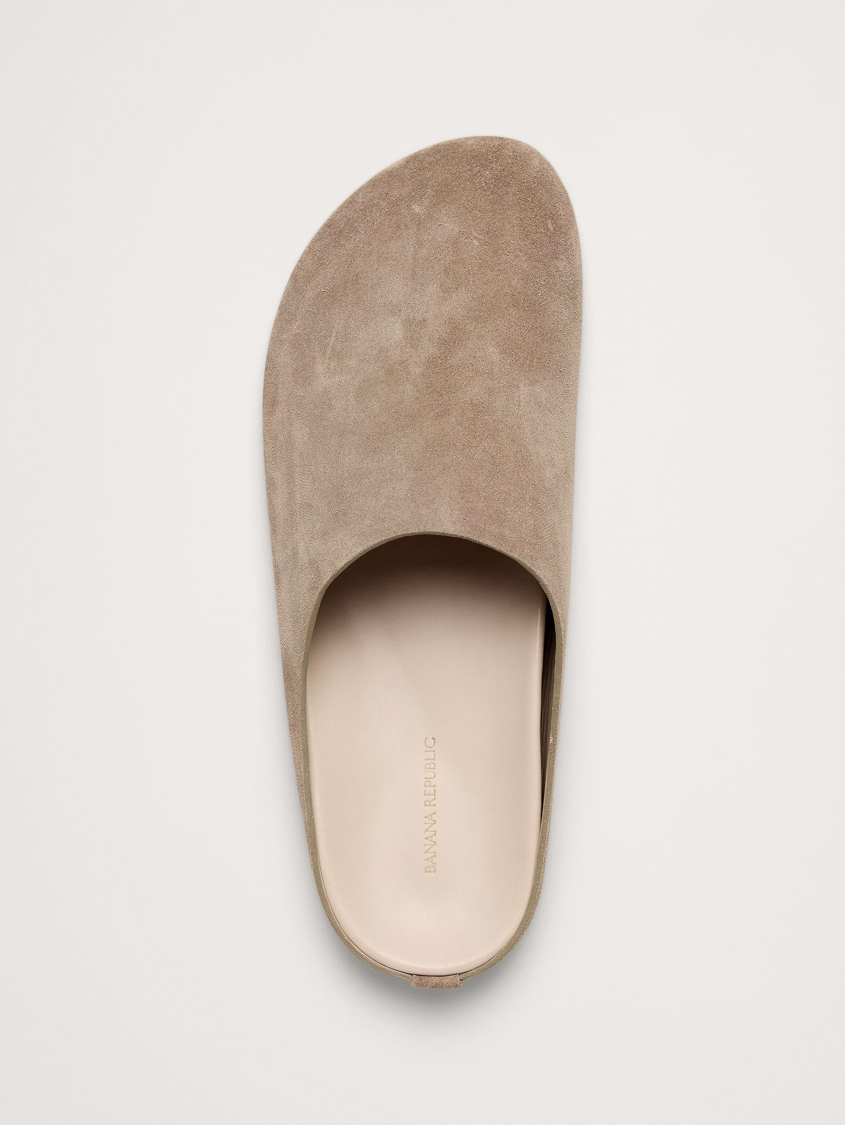 Leather Clog - Sanded Khaki Beige