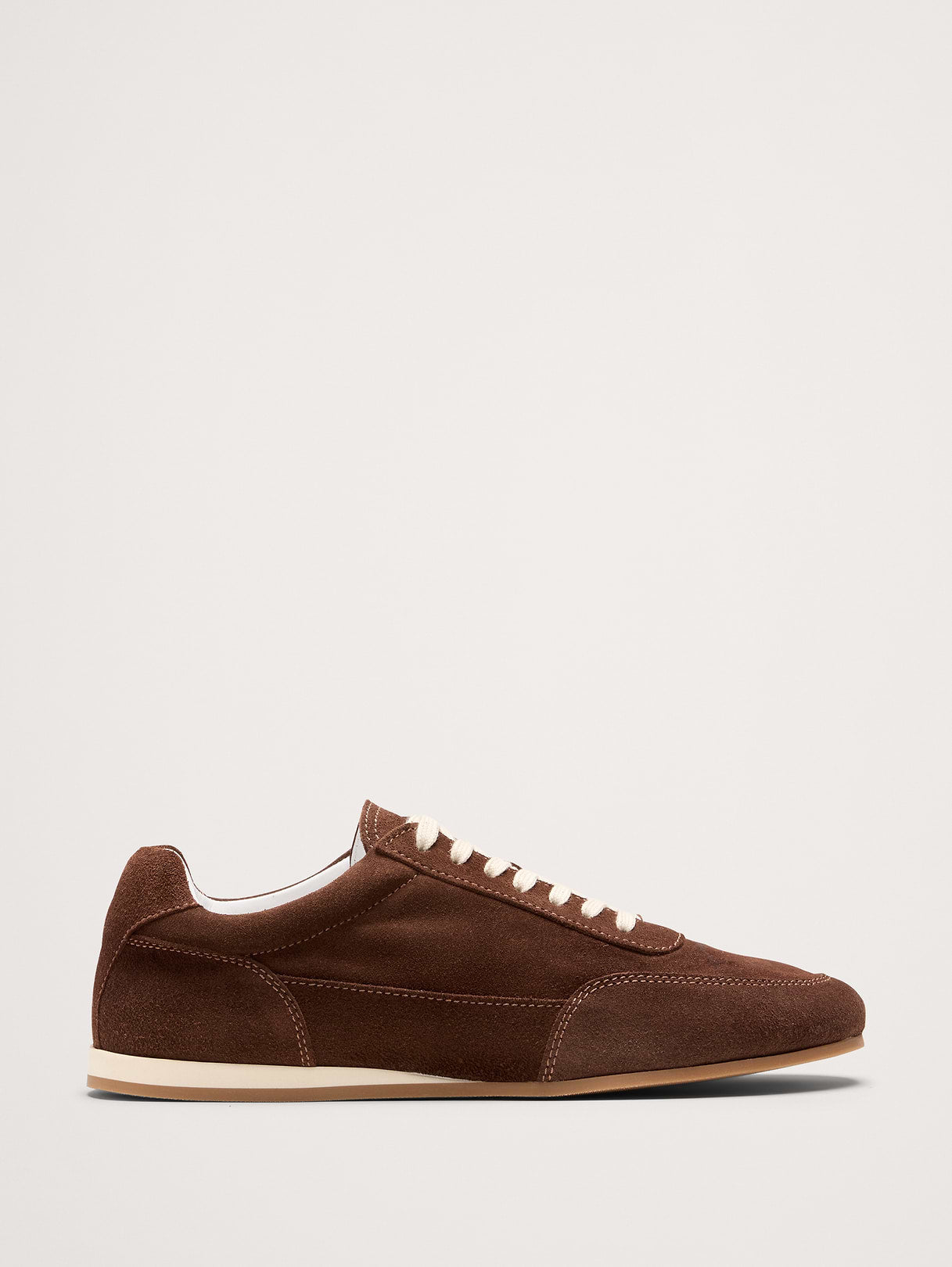 Italian Suede Low-Pro Sneaker - Chocolate Brown