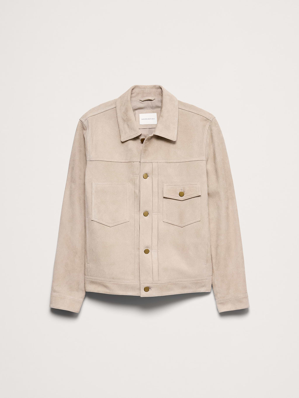 Suede Trucker Jacket - Tan