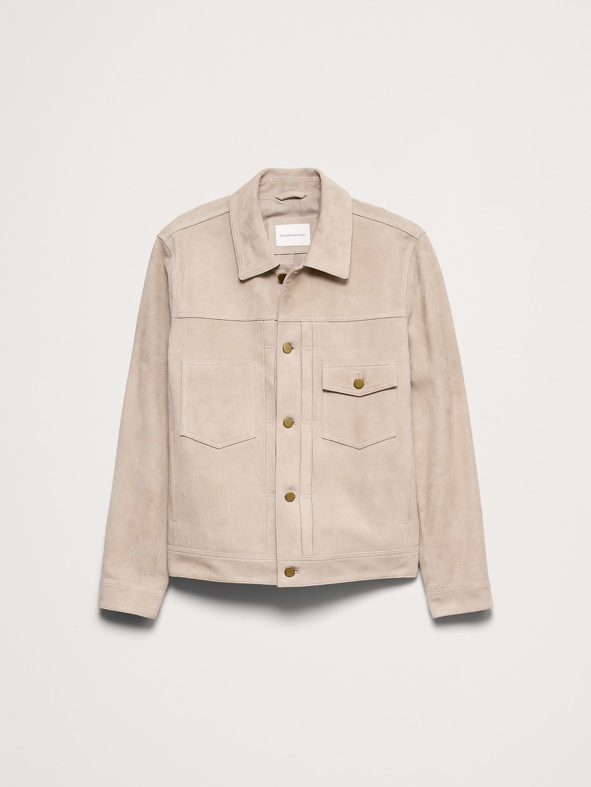 Suede Trucker Jacket - Tan