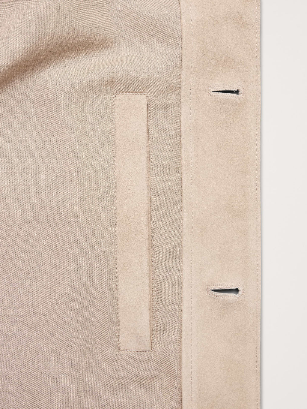 Suede Trucker Jacket - Tan