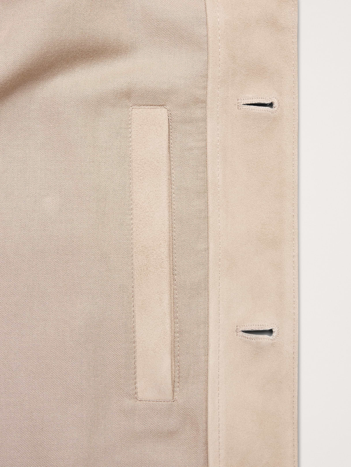 Suede Trucker Jacket - Tan