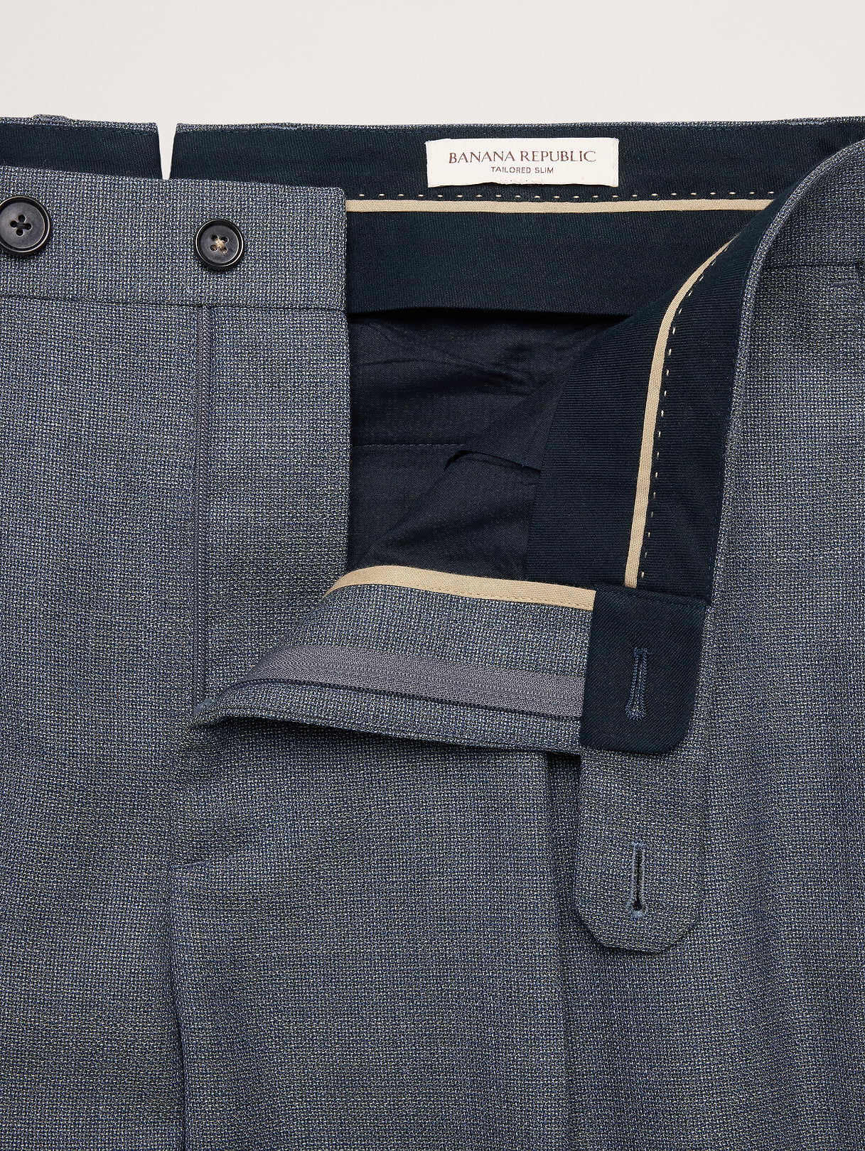 Tailored Slim-Fit Italian Wool Ventile Suit Pant - Utility Blue