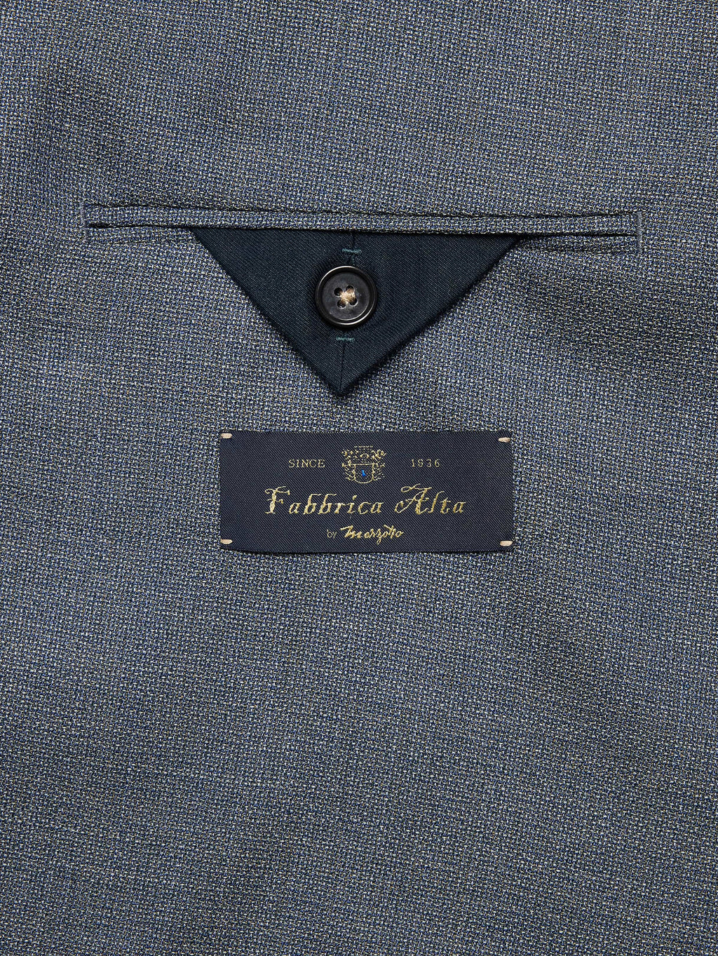 Tailored Slim-Fit Italian Wool Ventile Suit Jacket - Utility Blue