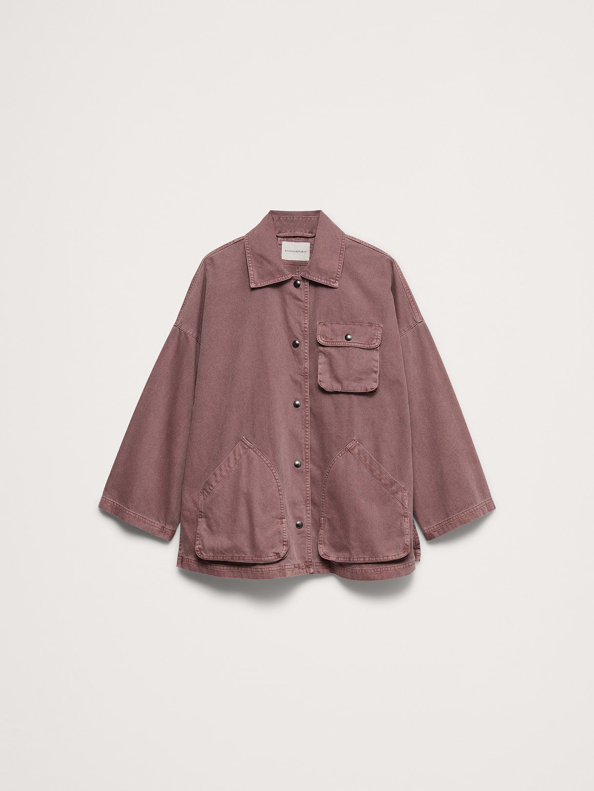 Washed Cotton Chore Jacket - Brownstone Mauve