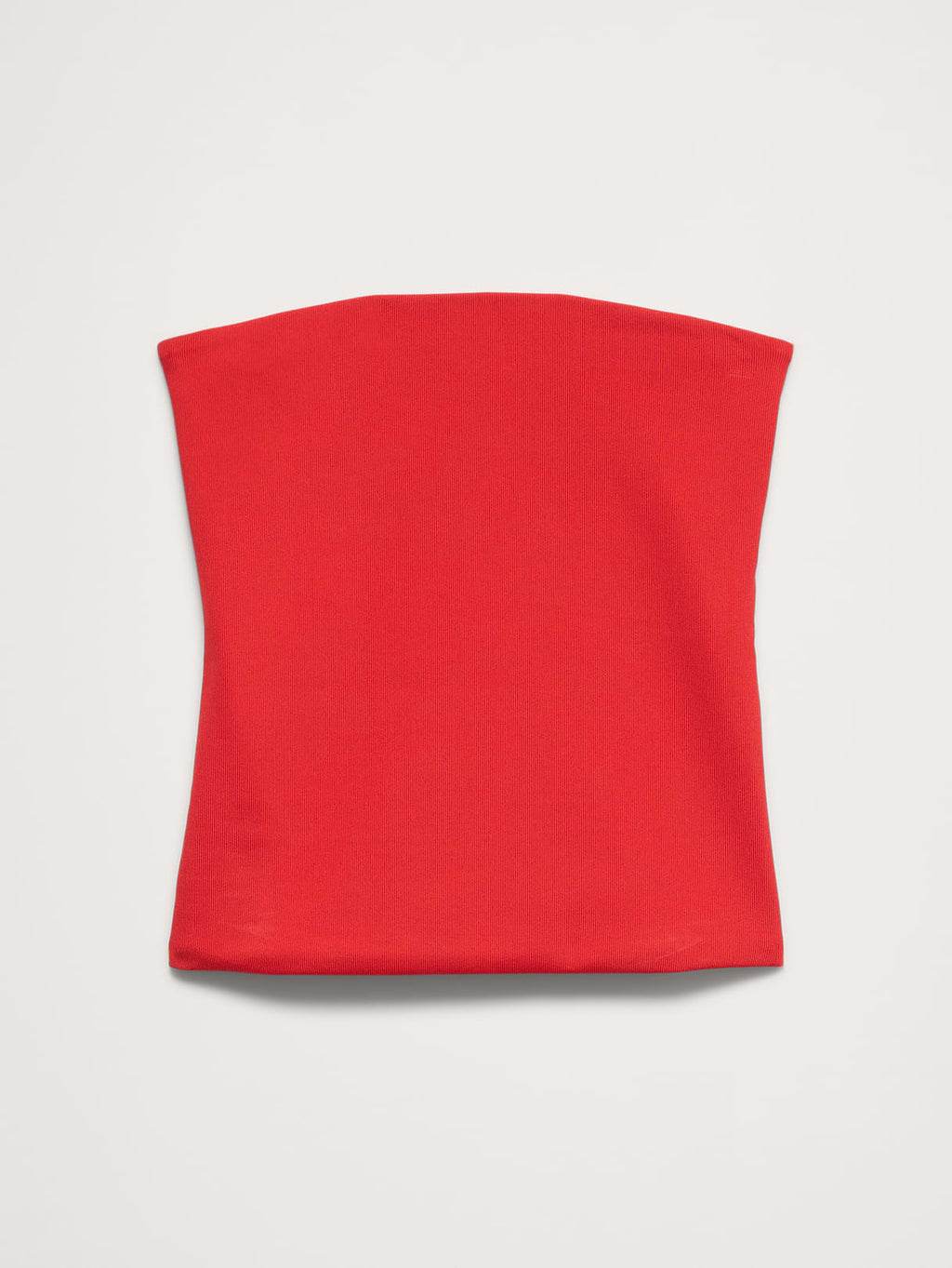 Sculpted-Stretch Tube Top - Red Tomato Paste