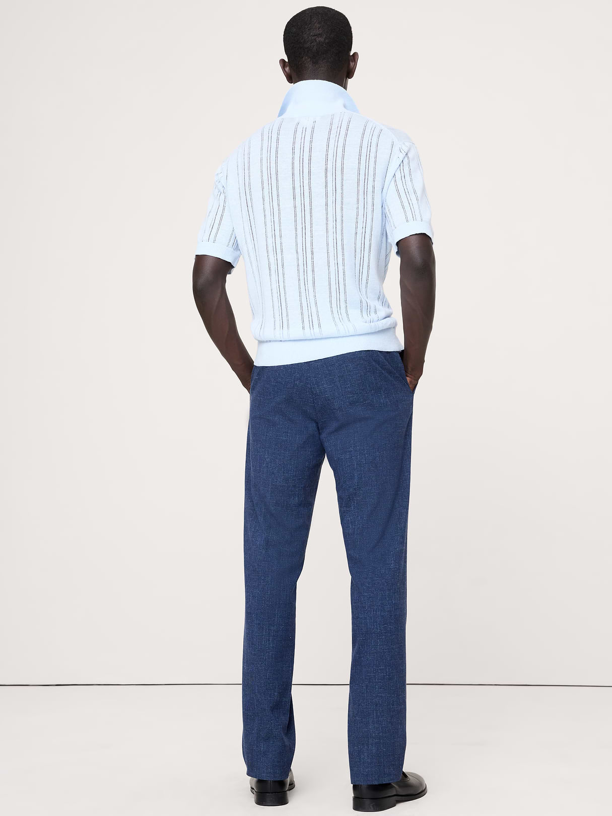 Slim Wrinkle-Resistant Dress Pant - Navy Blue
