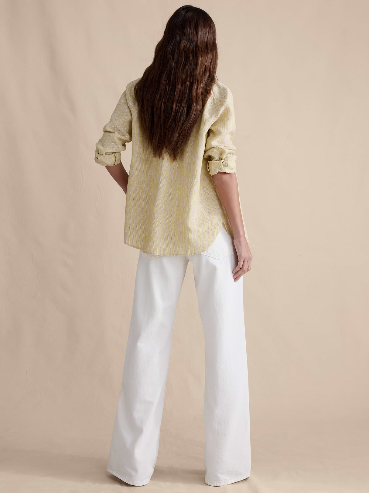 Mid-Rise Wide-Leg Drawstring Jean - Bright White