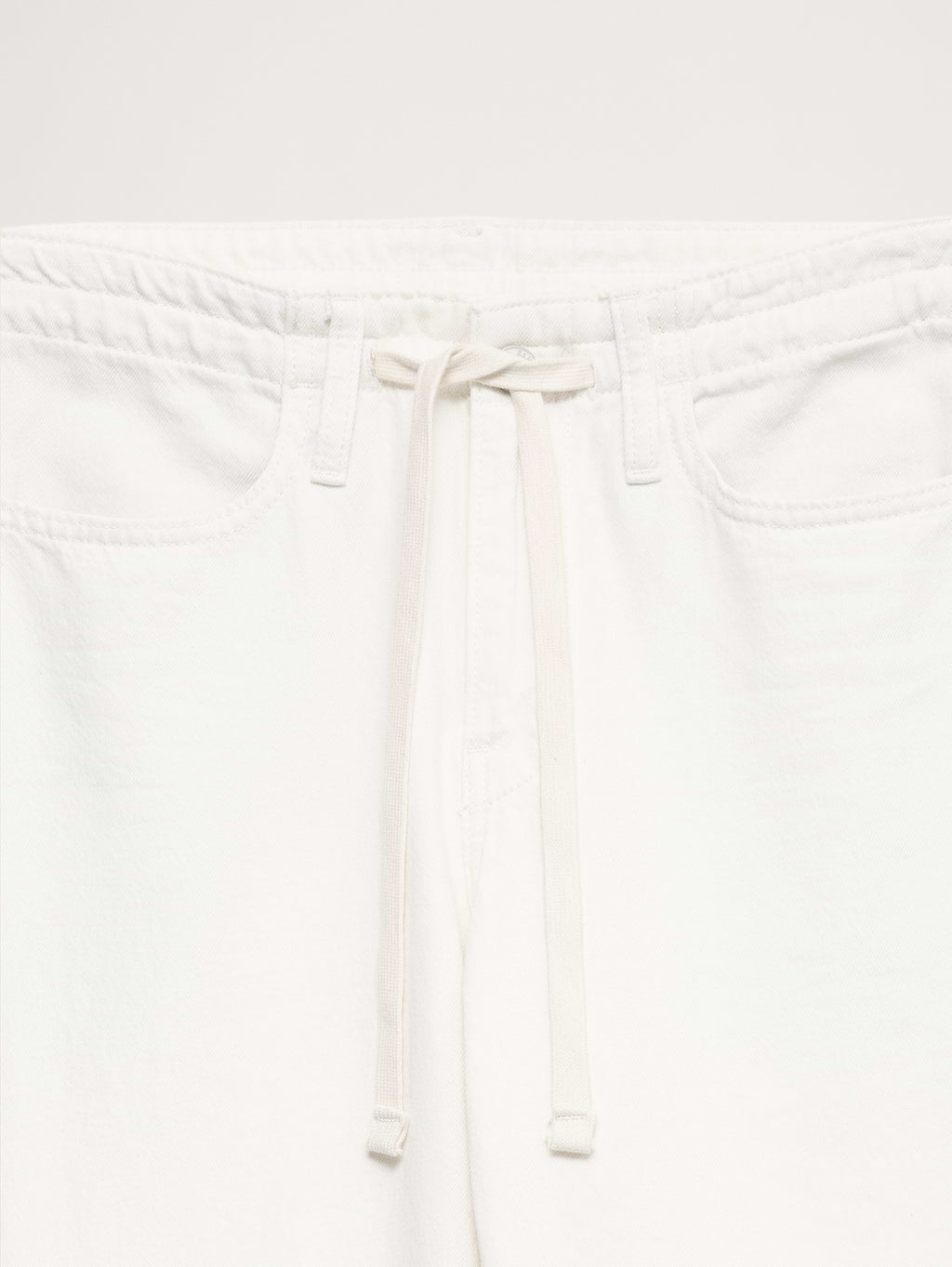Mid-Rise Wide-Leg Drawstring Jean - Bright White