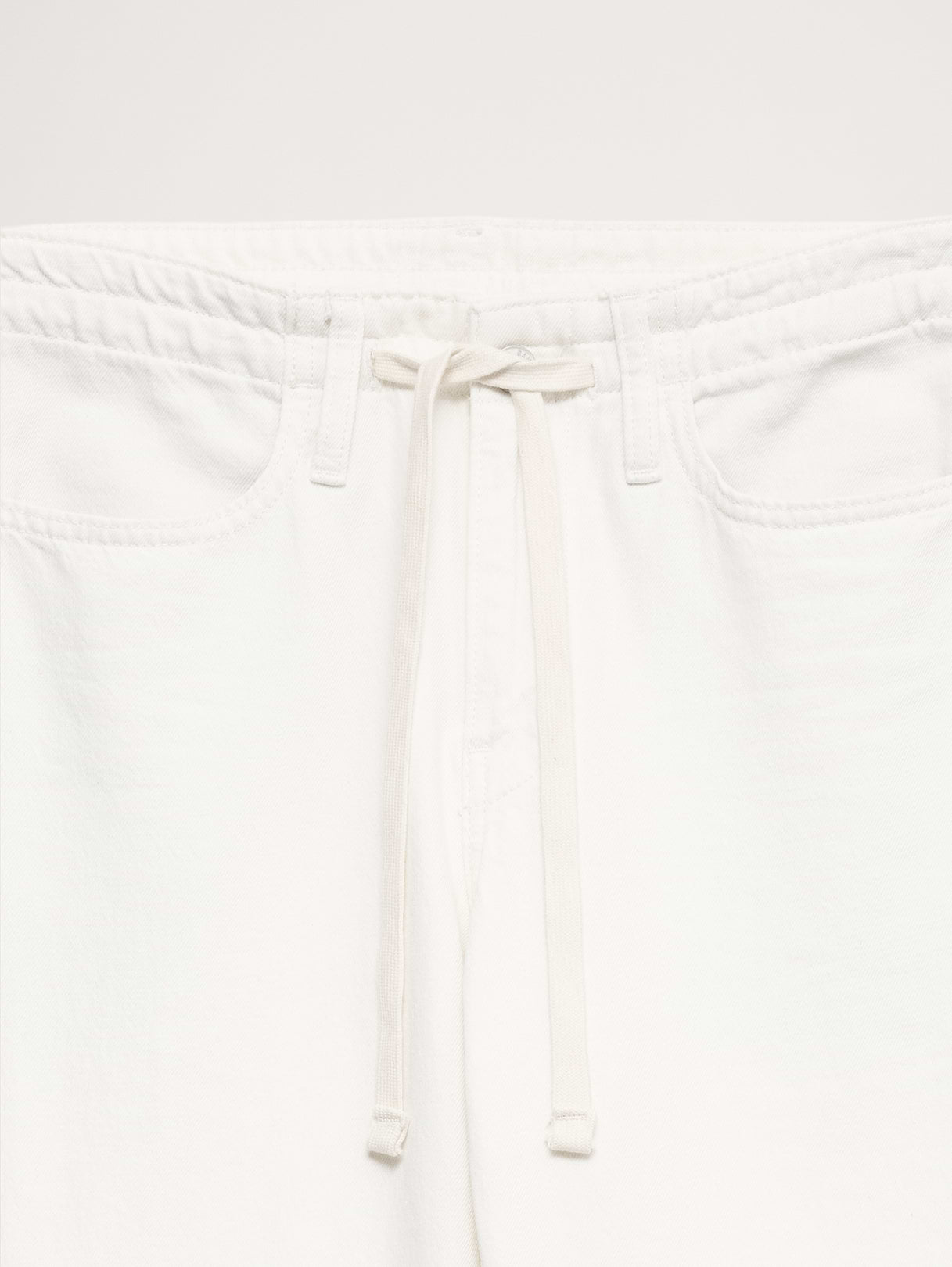 Mid-Rise Wide-Leg Drawstring Jean - Bright White