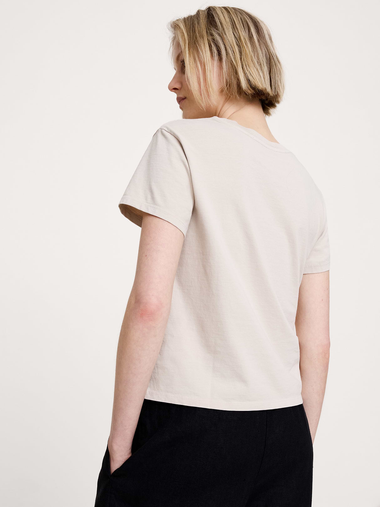 Vintage Cotton Crew-Neck T-Shirt - Twine Beige