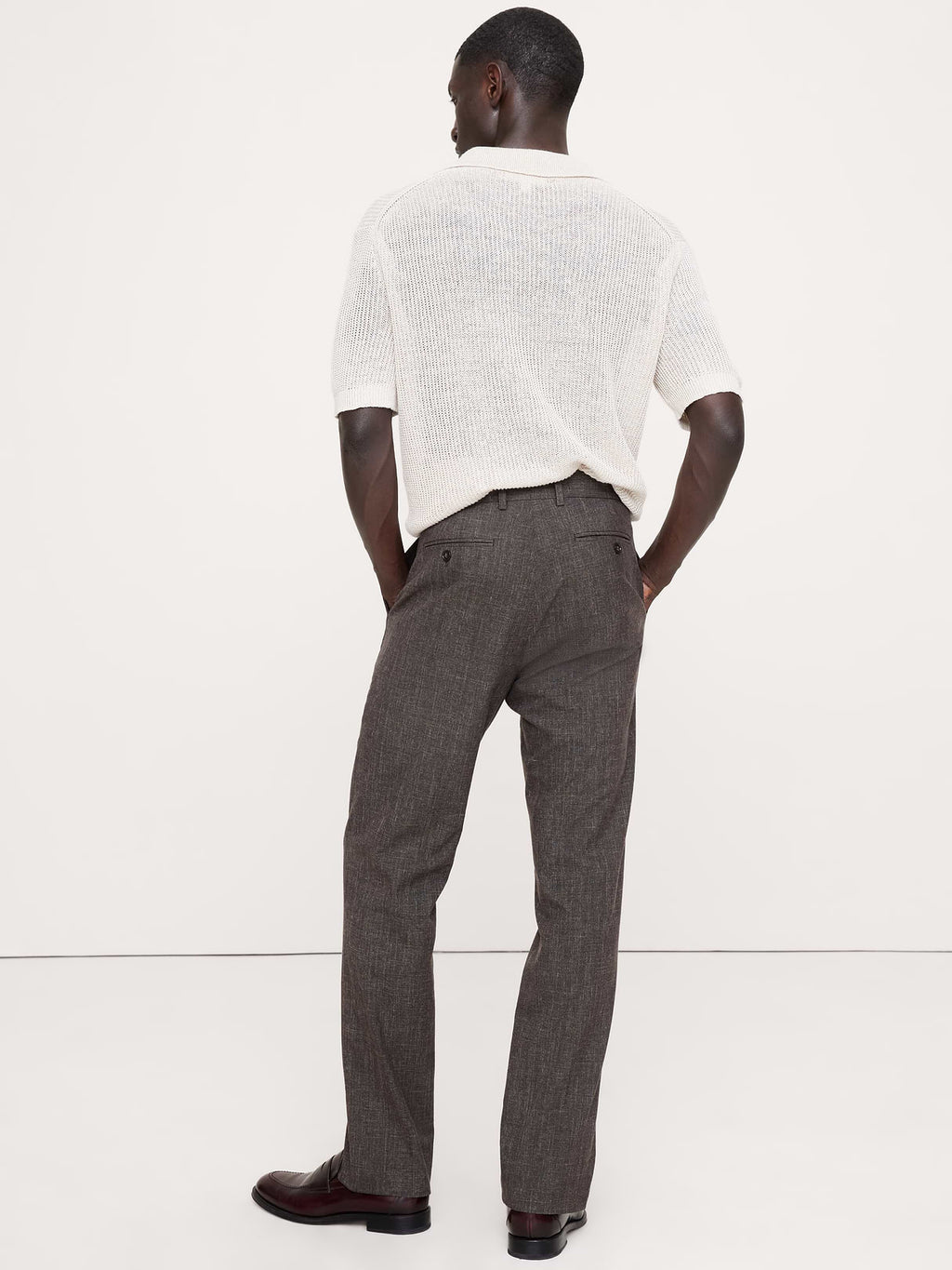 Slim Wrinkle-Resistant Dress Pant - Brown