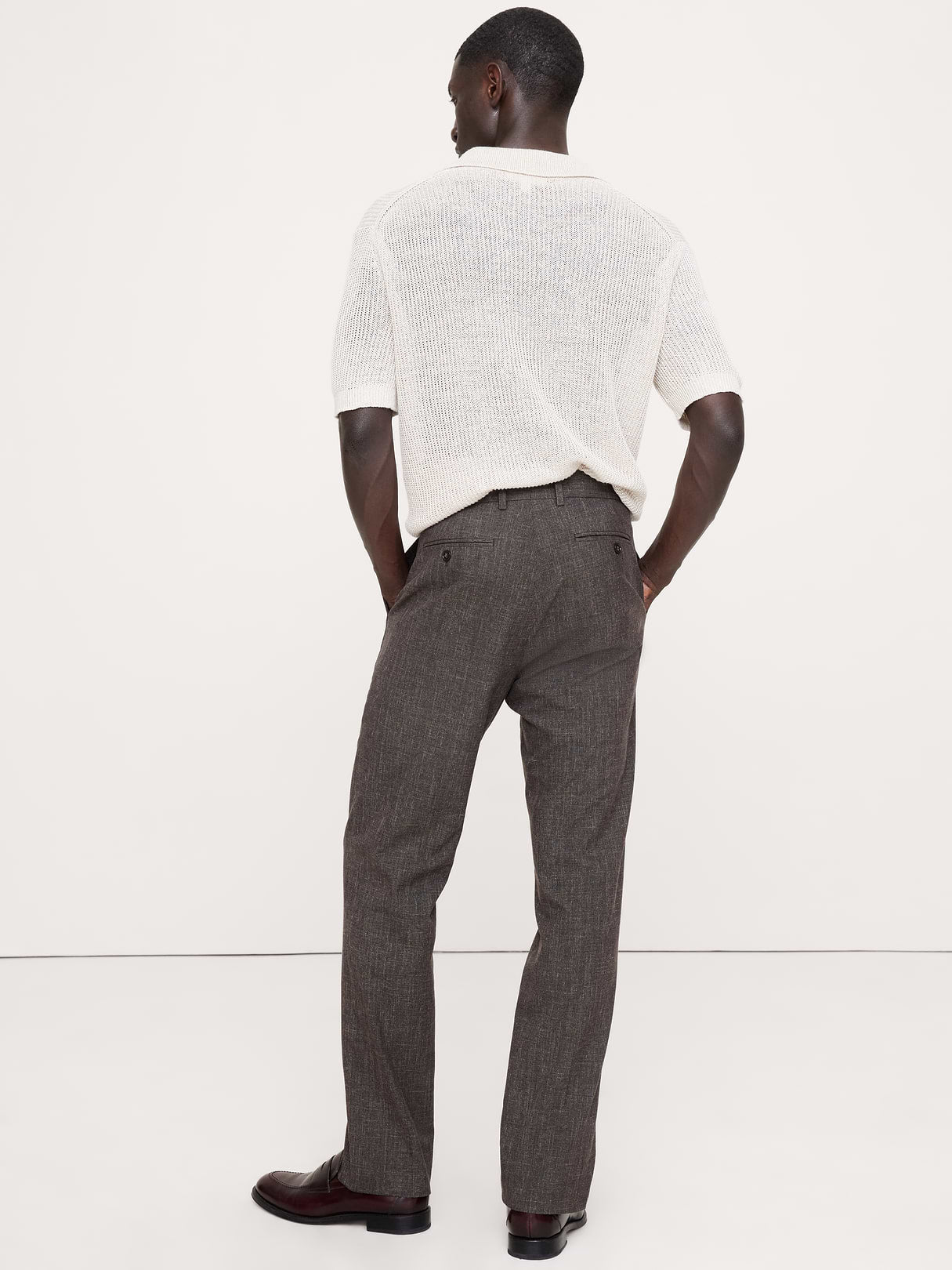 Slim Wrinkle-Resistant Dress Pant - Brown