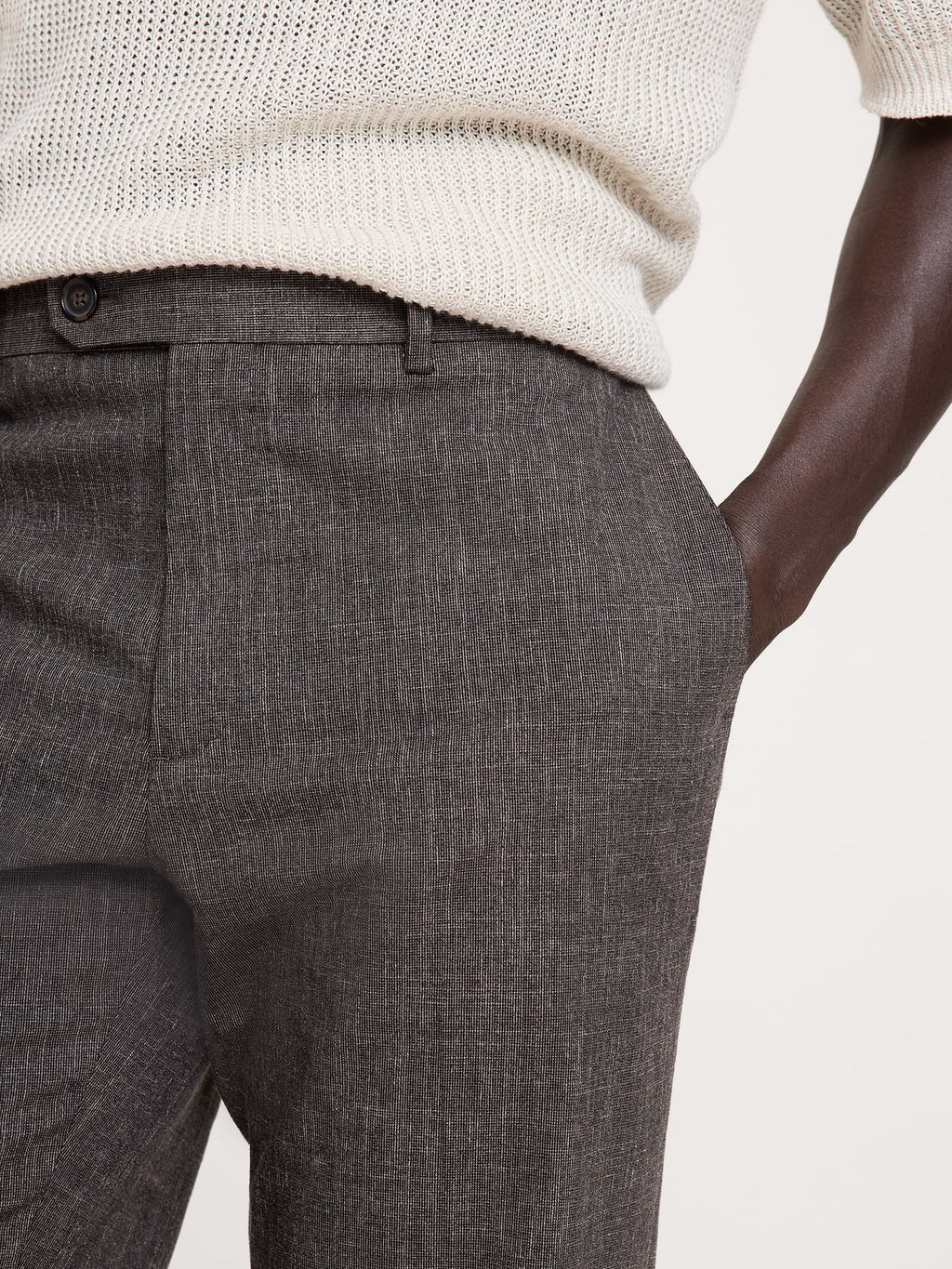 Slim Wrinkle-Resistant Dress Pant - Brown