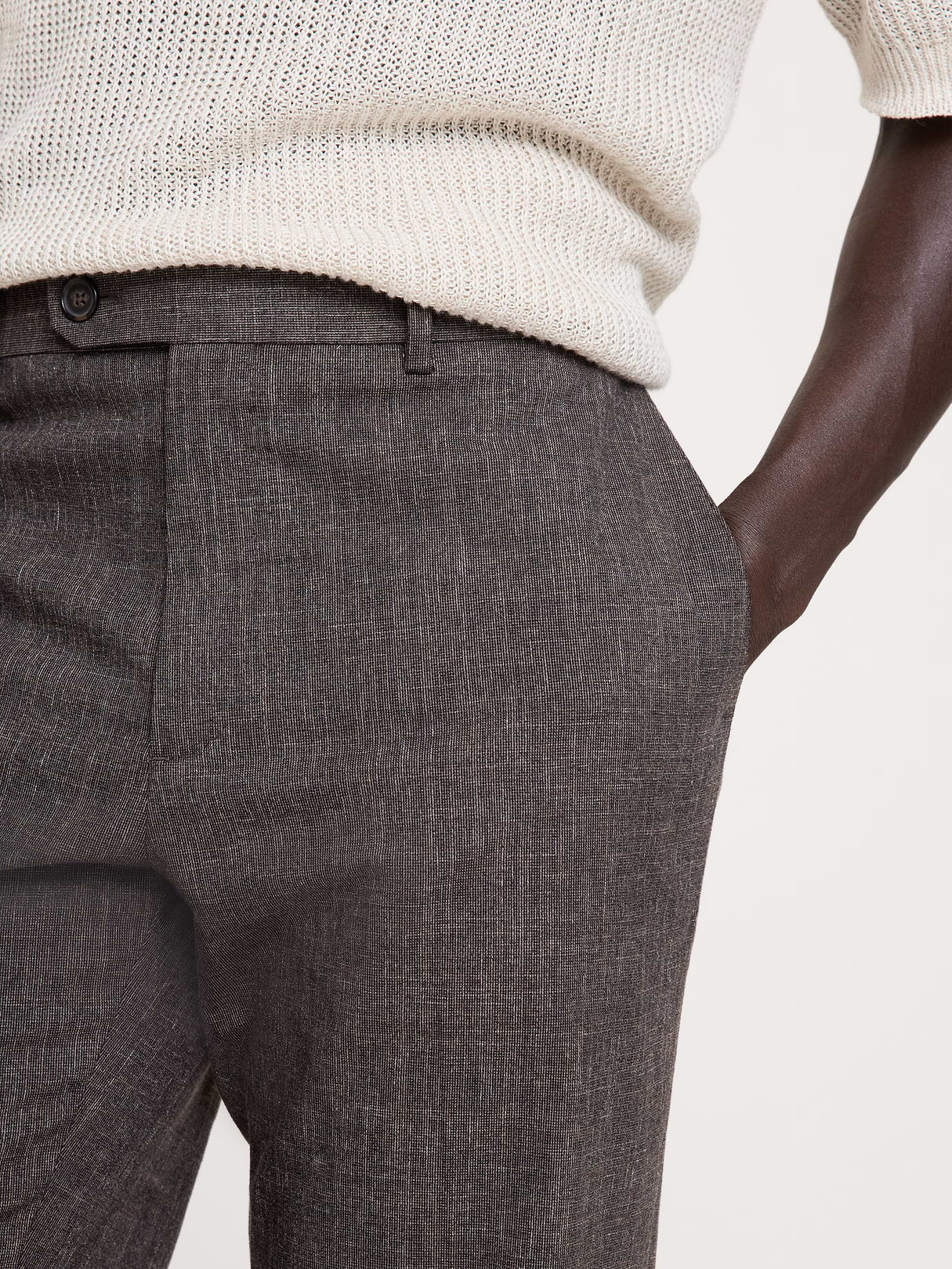 Slim Wrinkle-Resistant Dress Pant - Brown